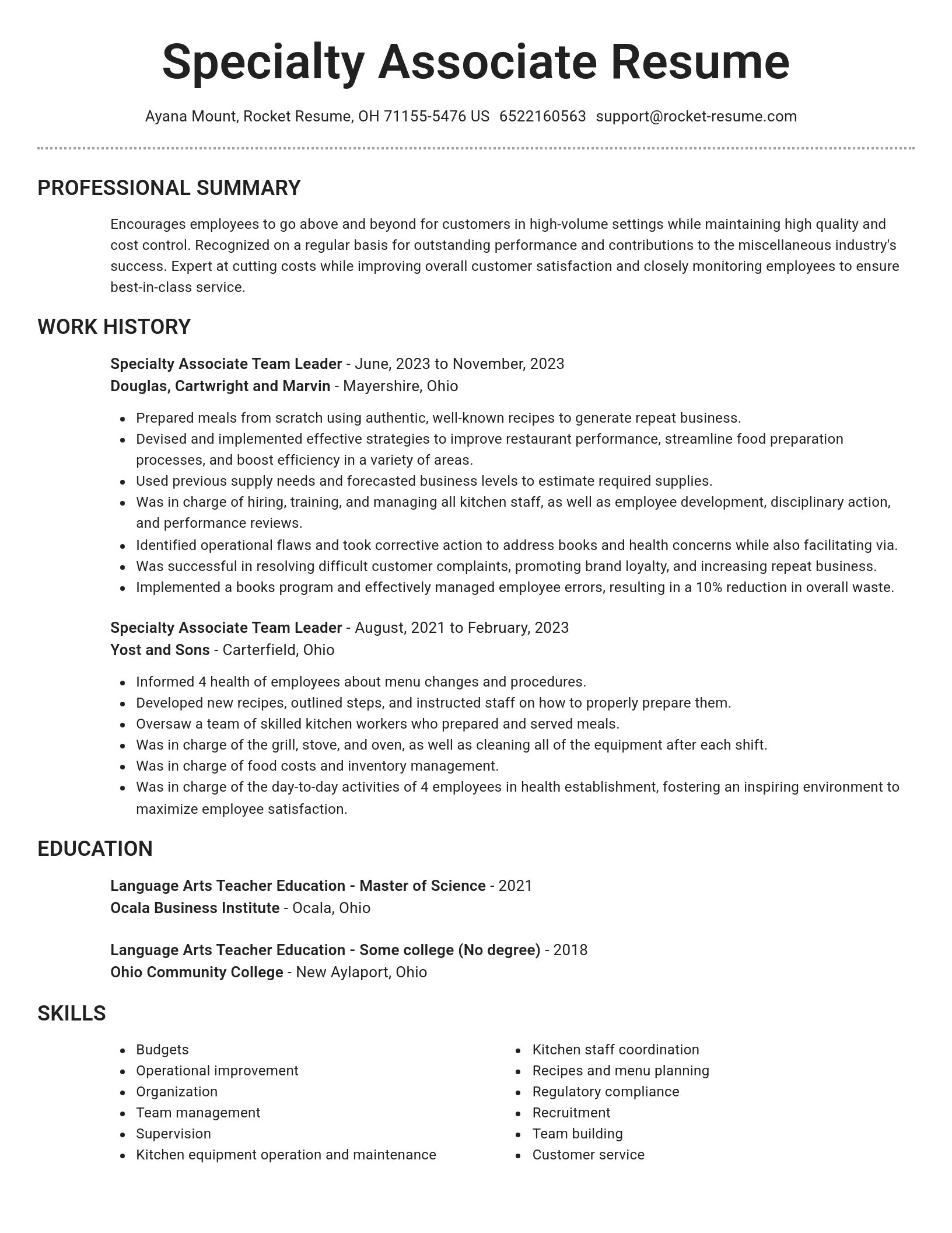 Brilliant resume template