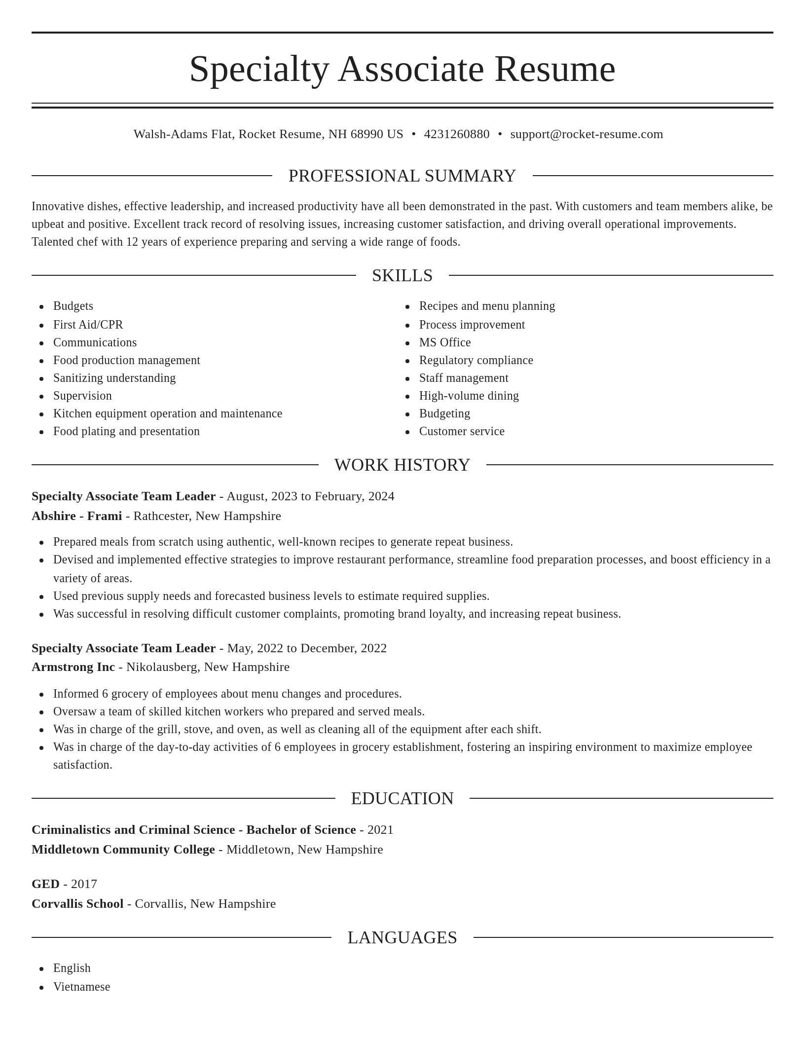Elegant resume template