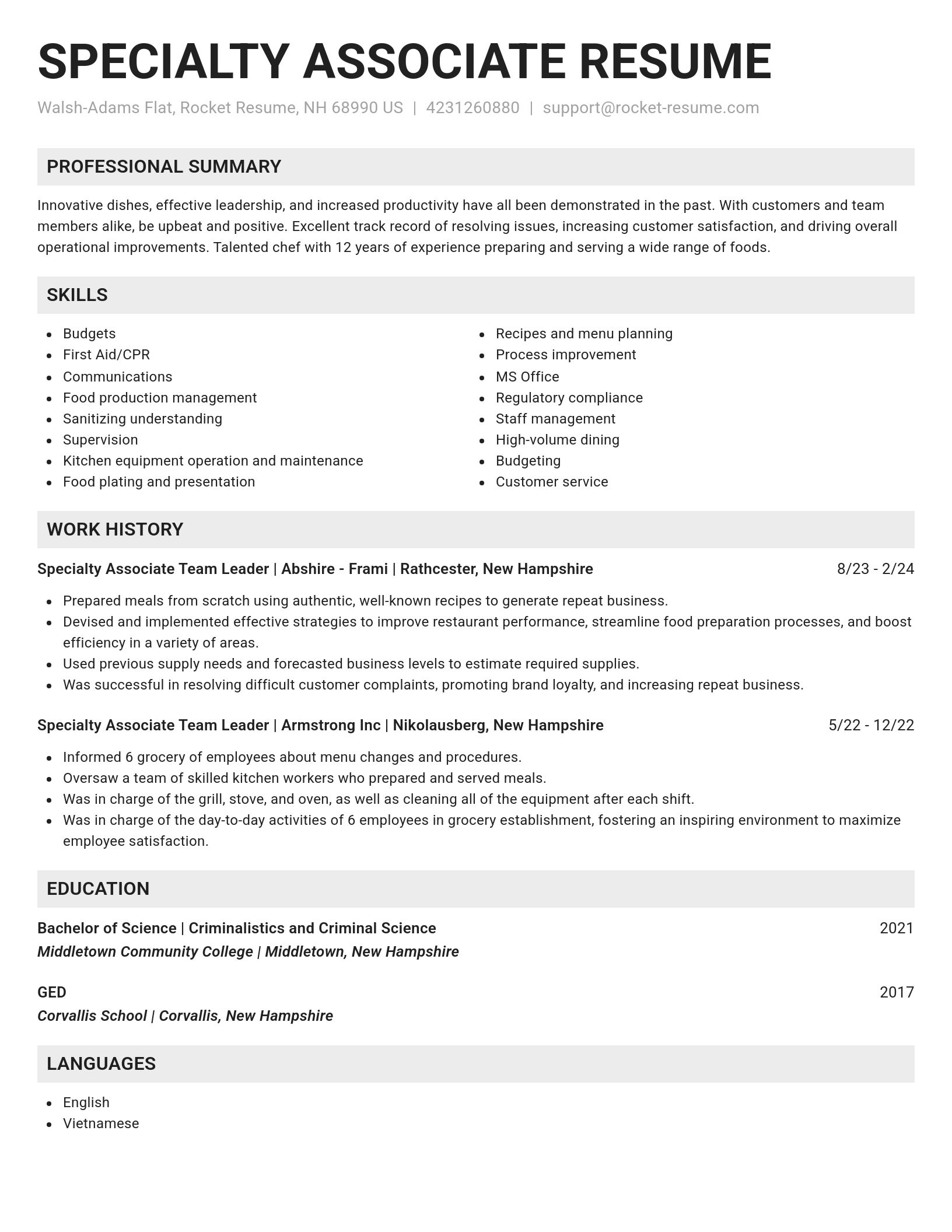 Genius resume template