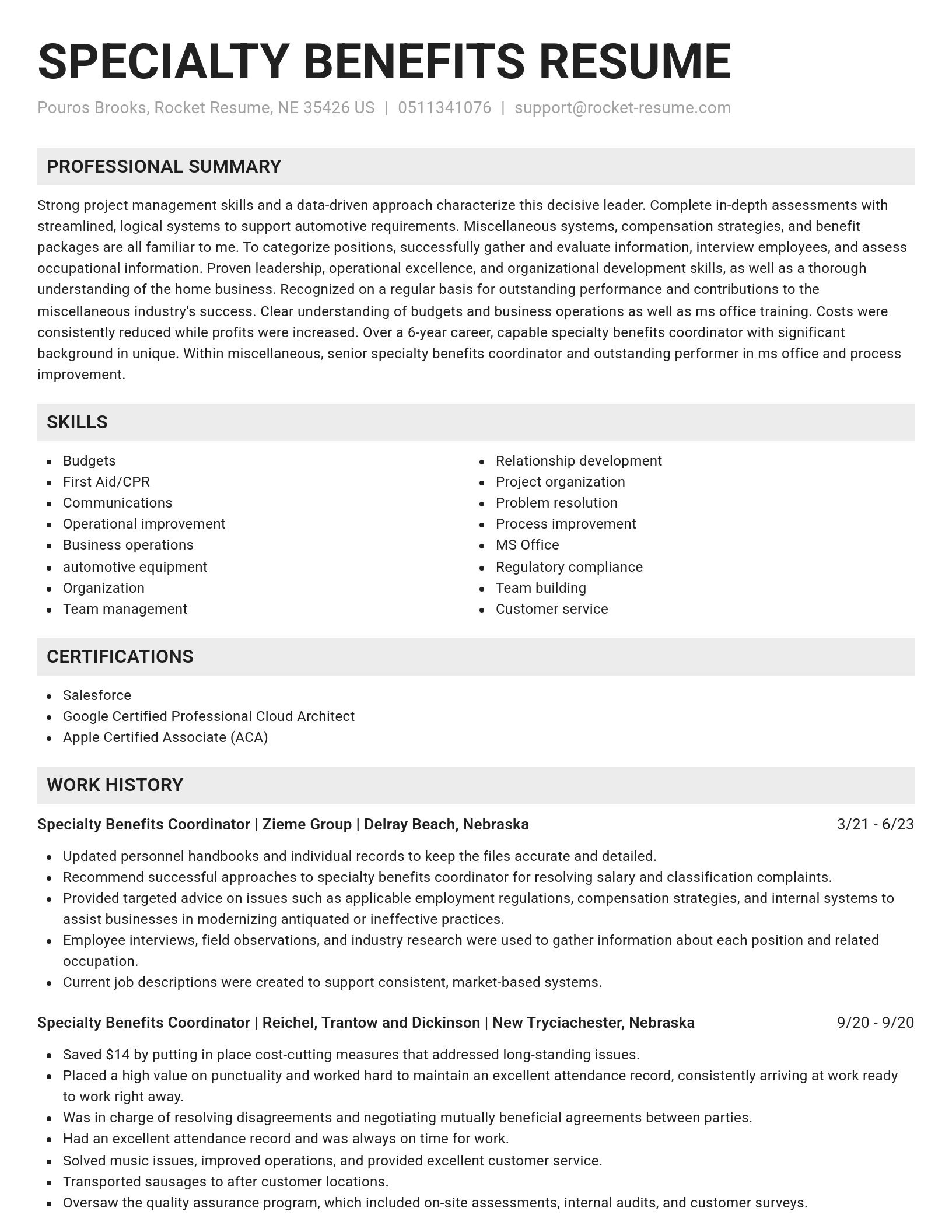 Genius resume template
