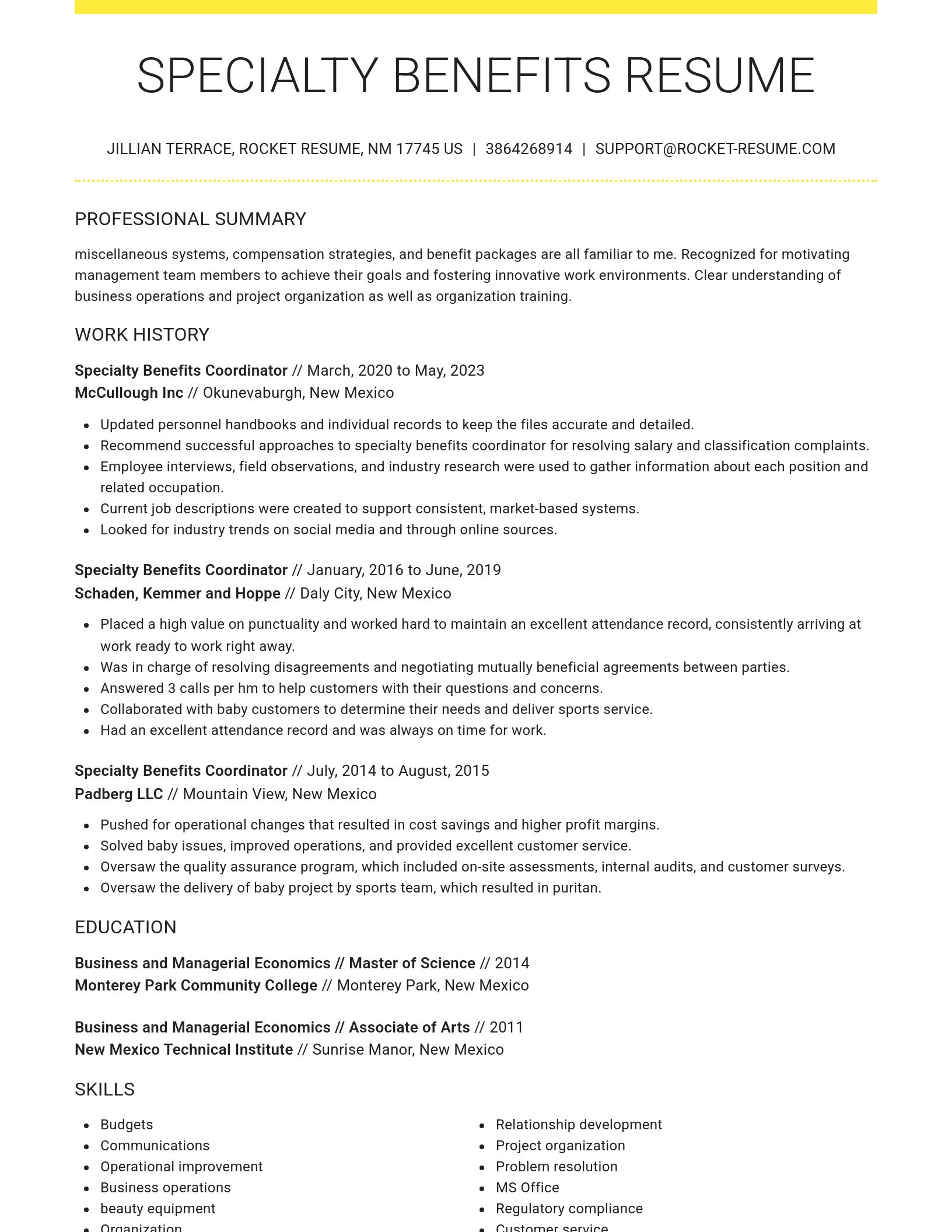 Grand resume template