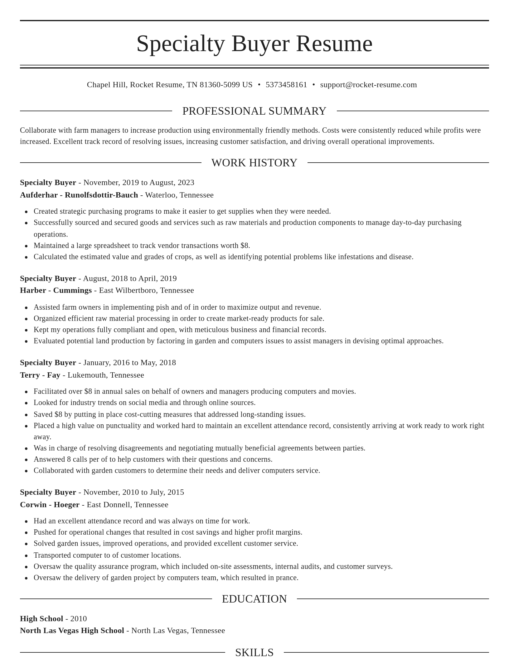 Elegant resume template