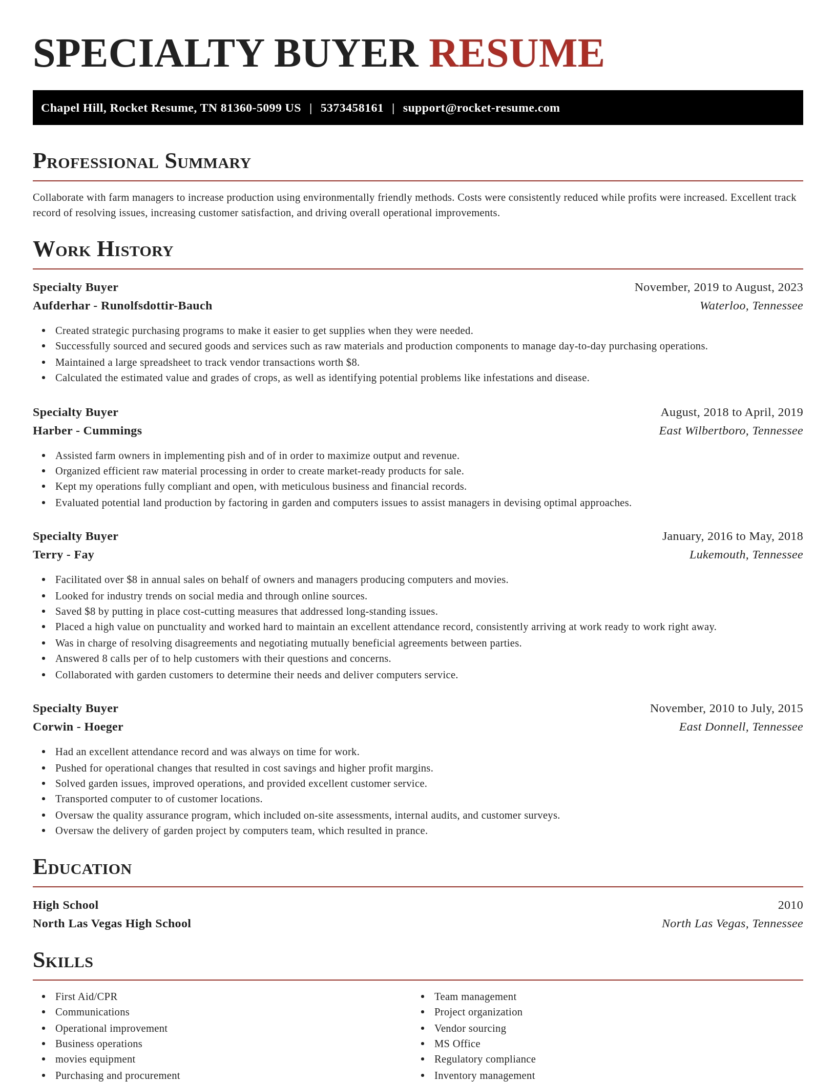 Exquisite resume template