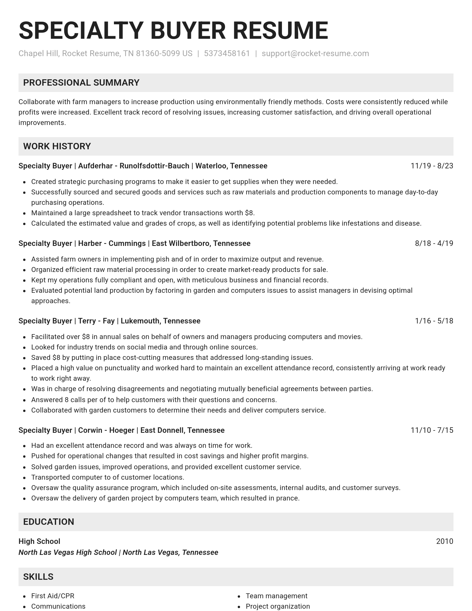 Genius resume template