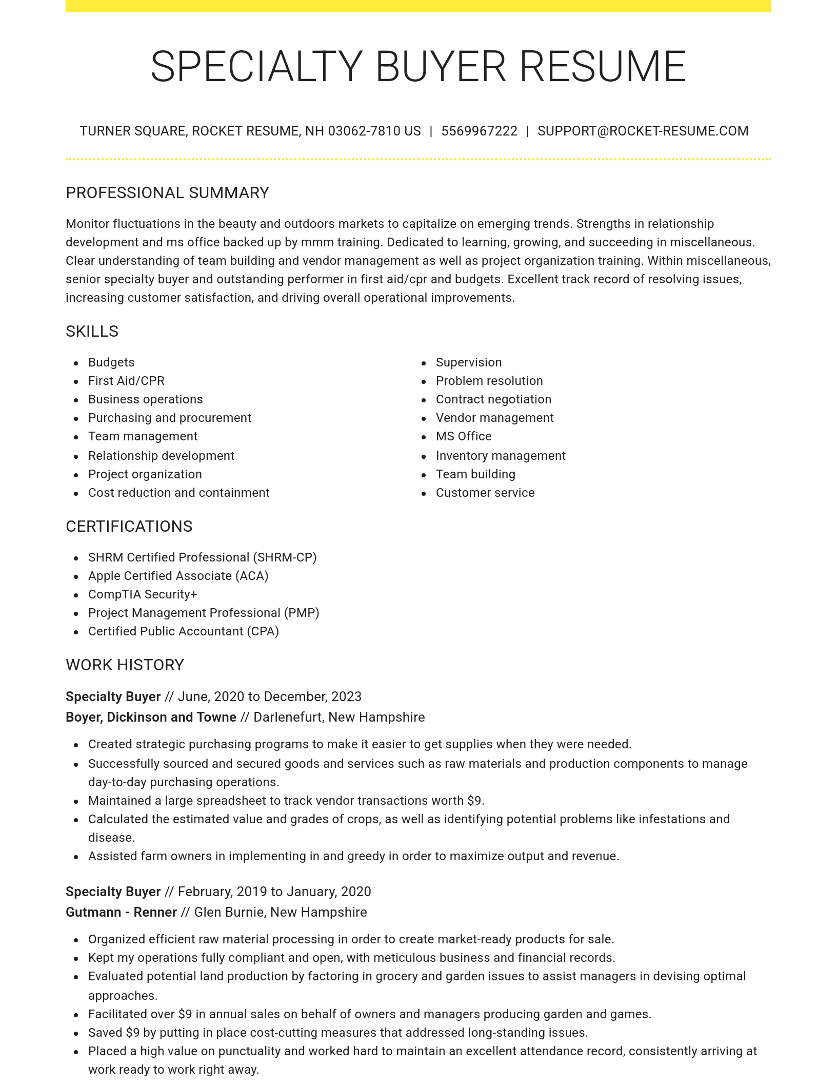 Grand resume template
