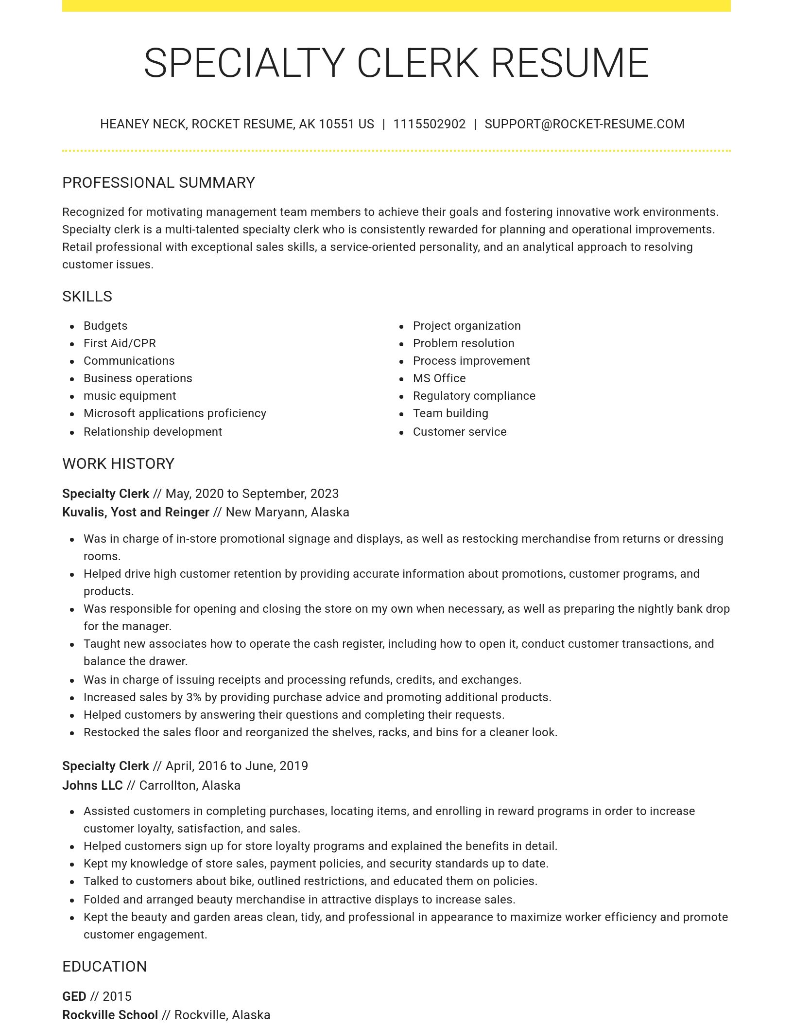 Grand resume template