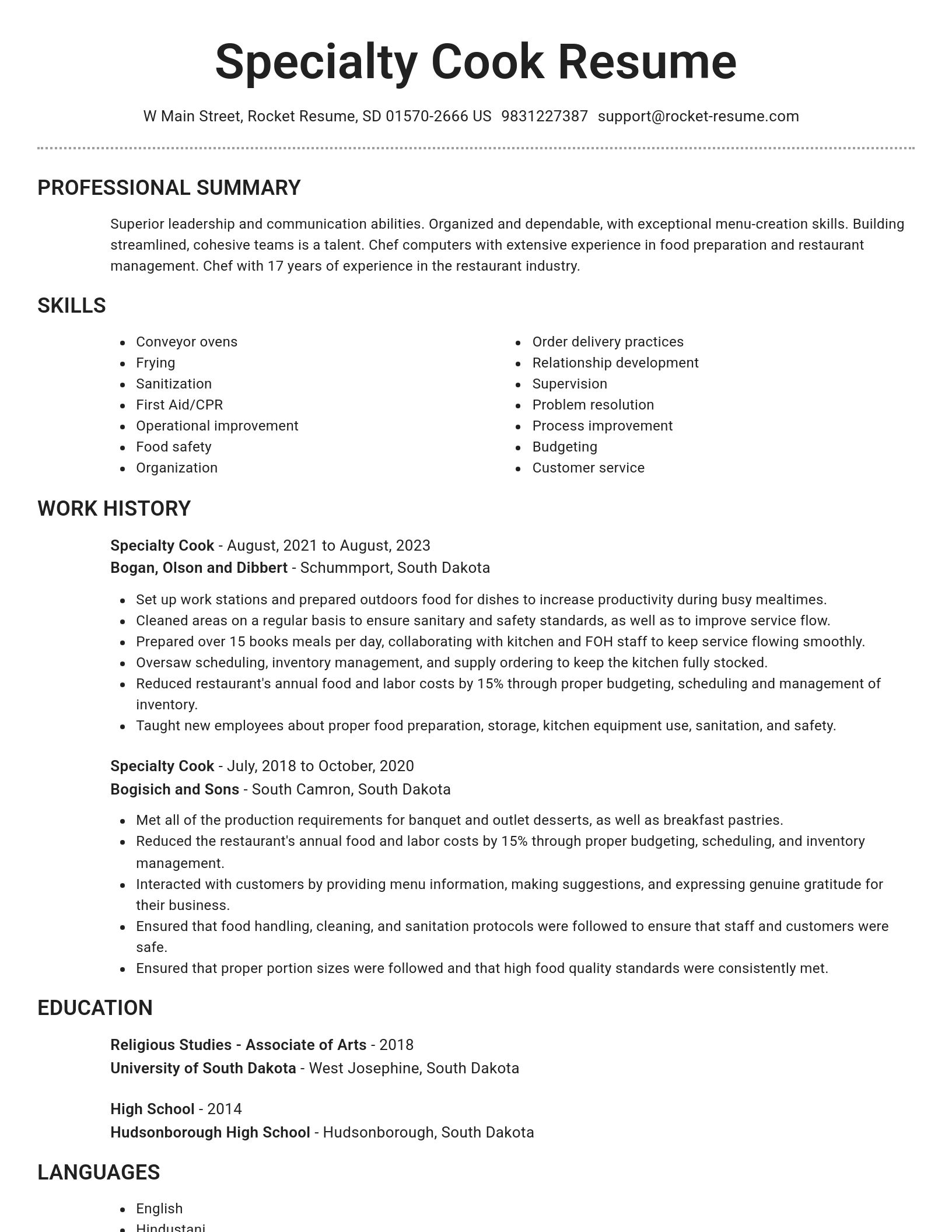 Brilliant resume template