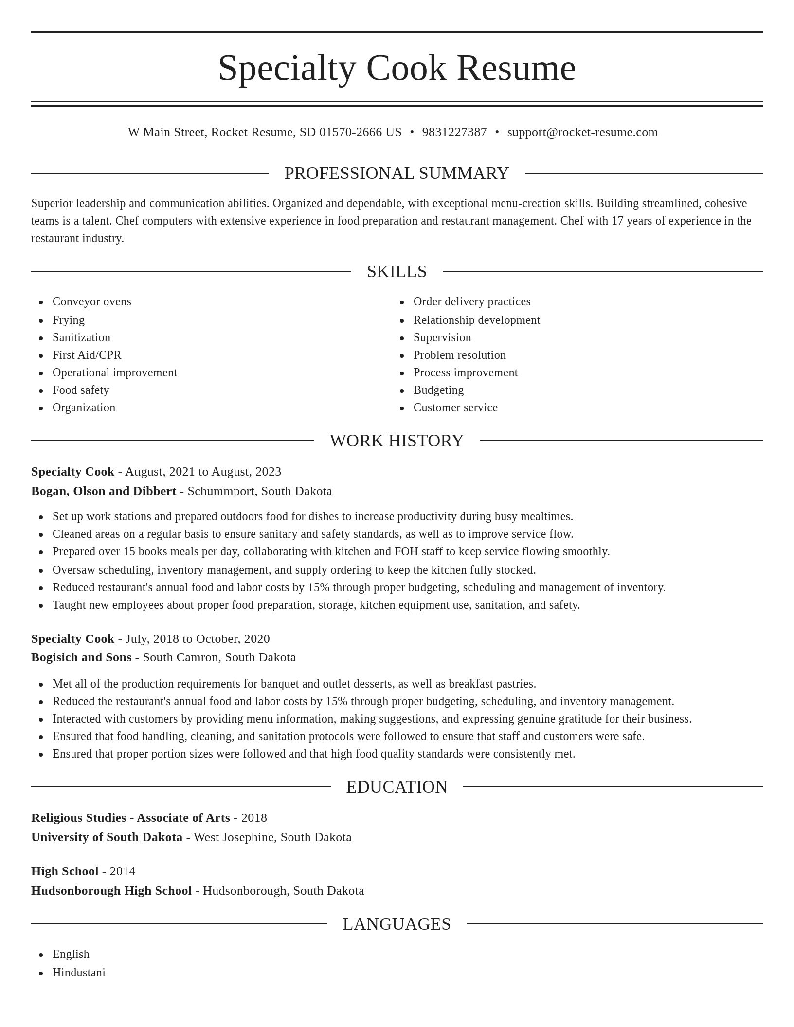 Elegant resume template