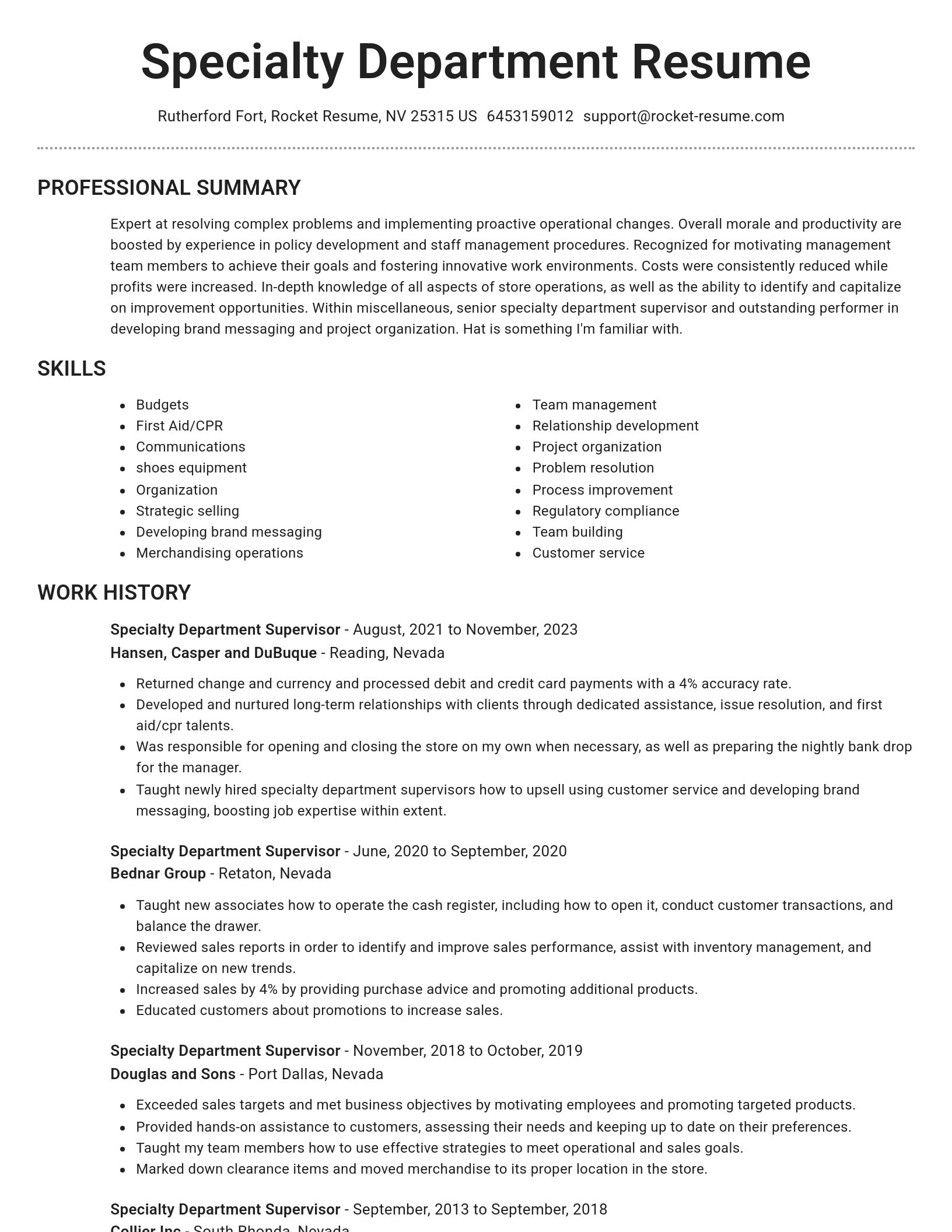 Brilliant resume template