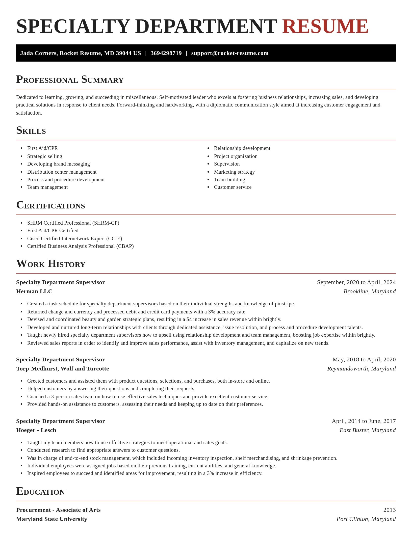 Exquisite resume template