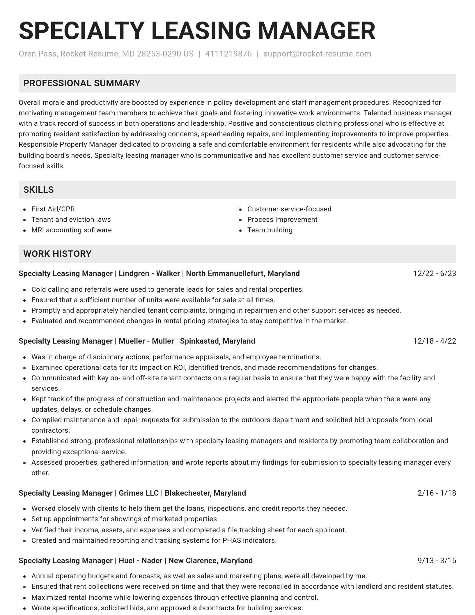 Genius resume template
