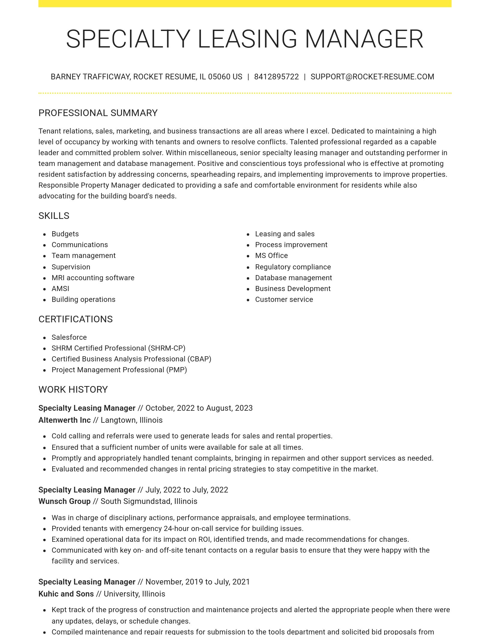 Grand resume template