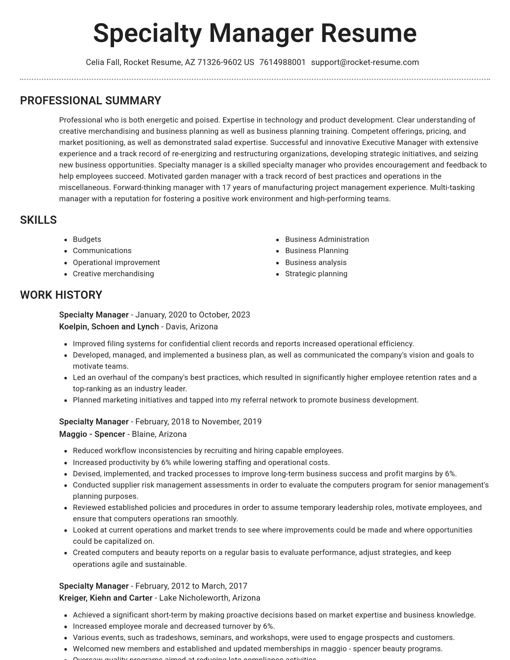 Brilliant resume template