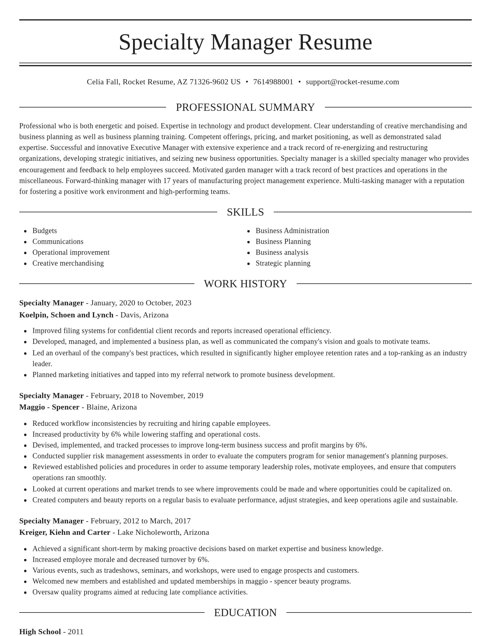 Elegant resume template