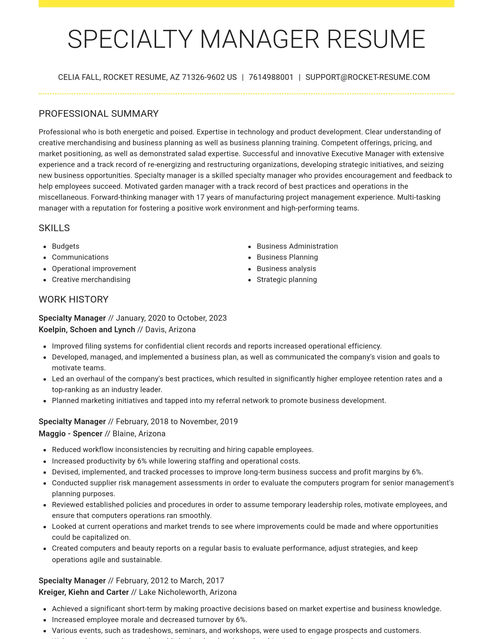 Grand resume template