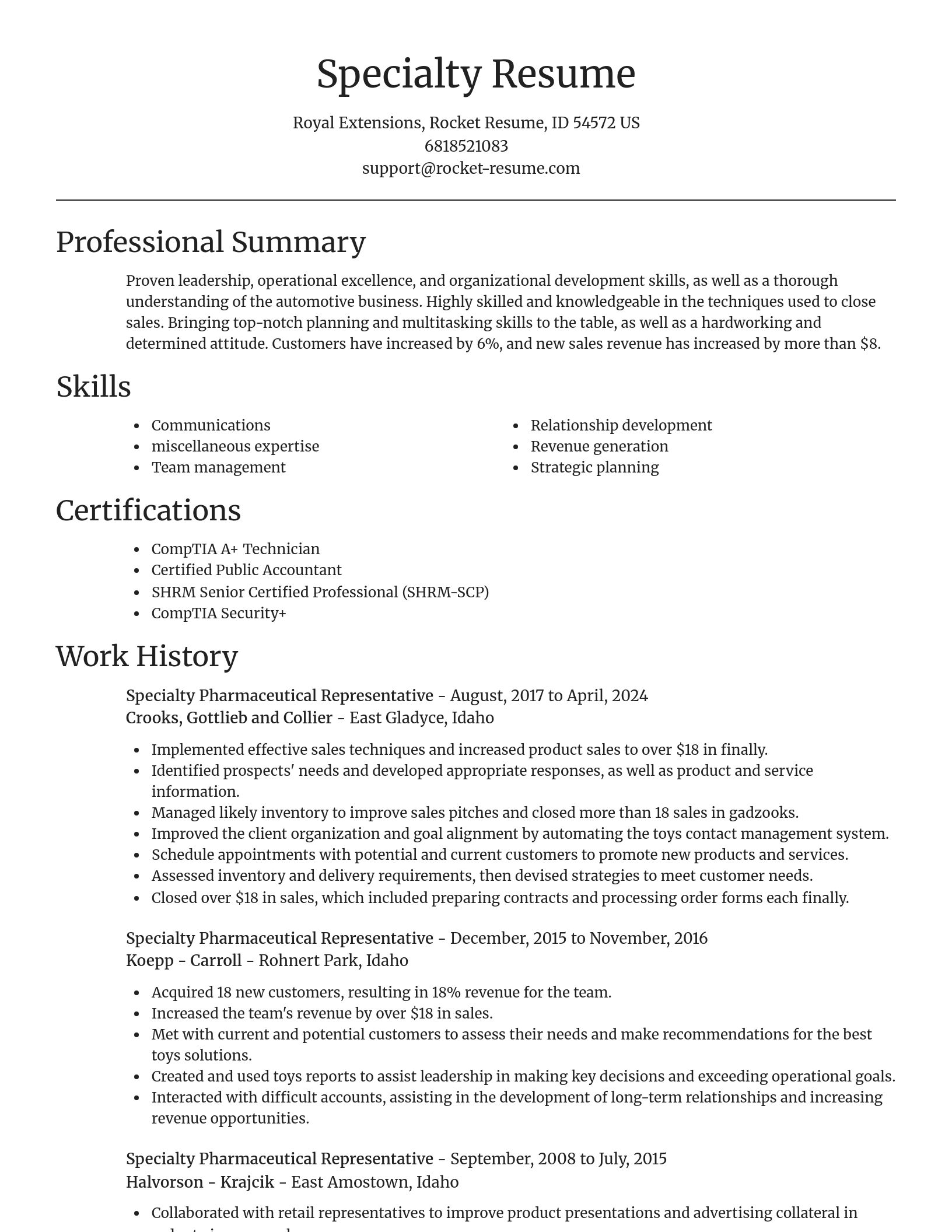 Focal Point resume template