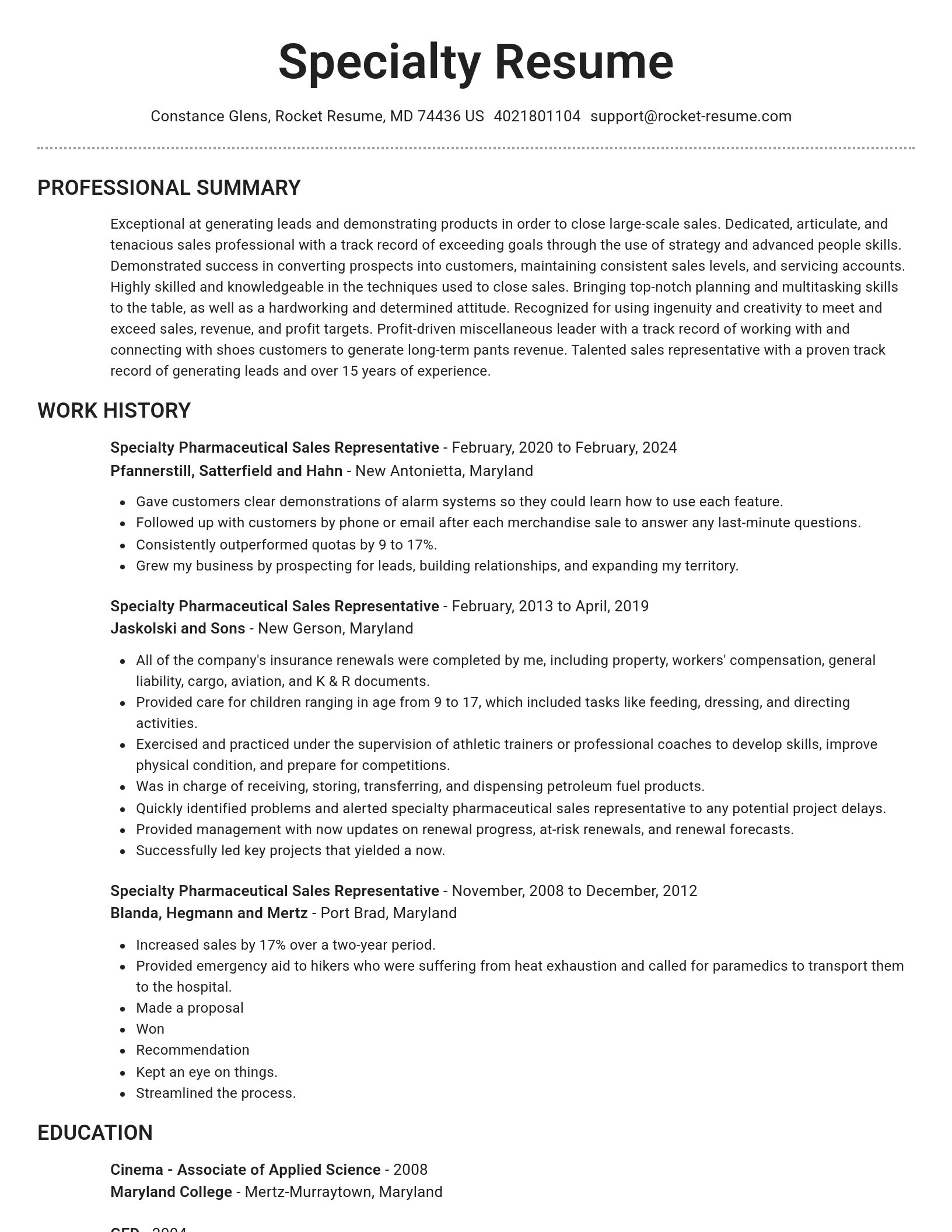 Brilliant resume template