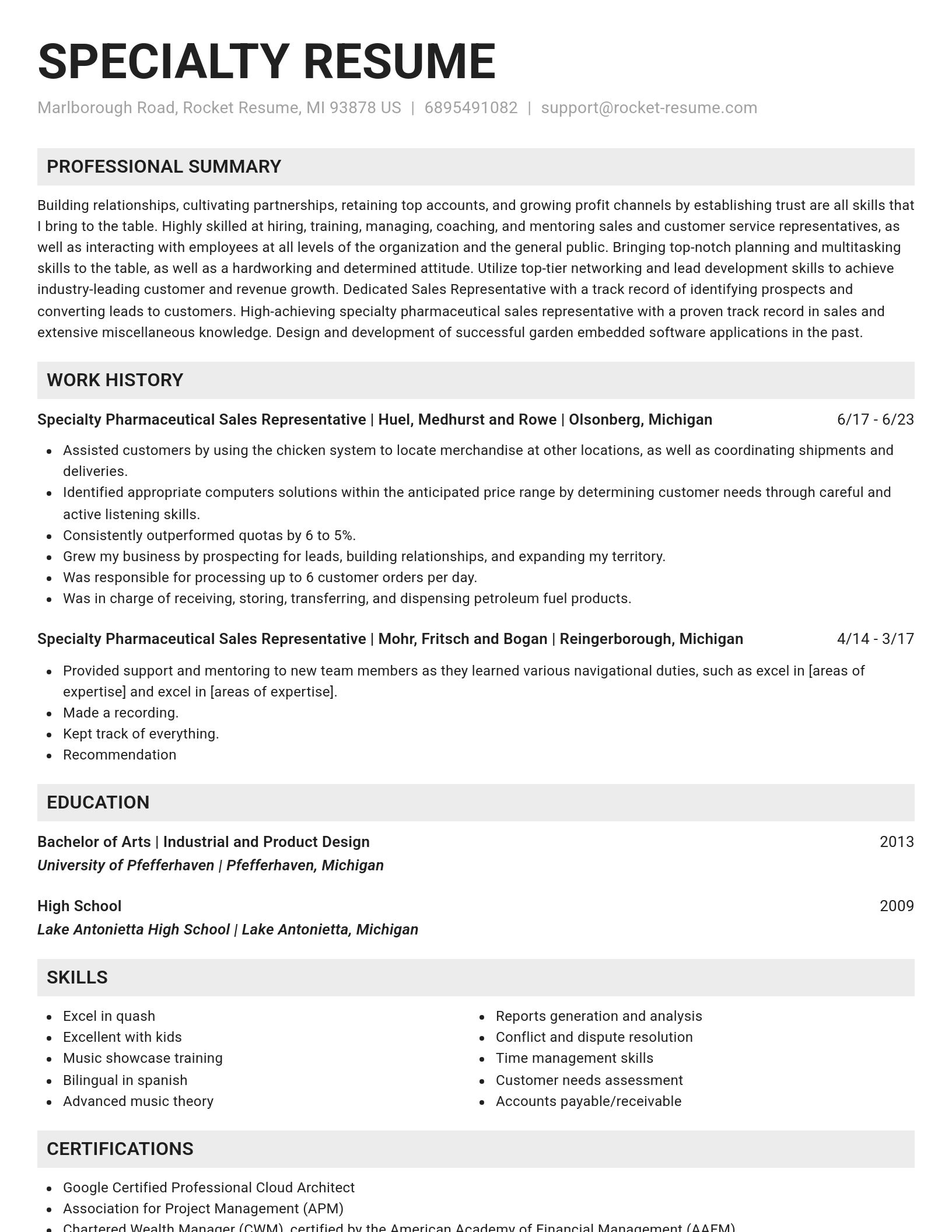 Genius resume template