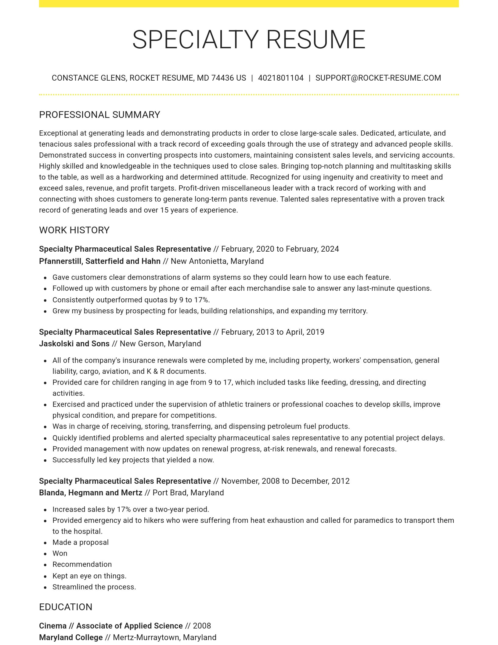 Grand resume template