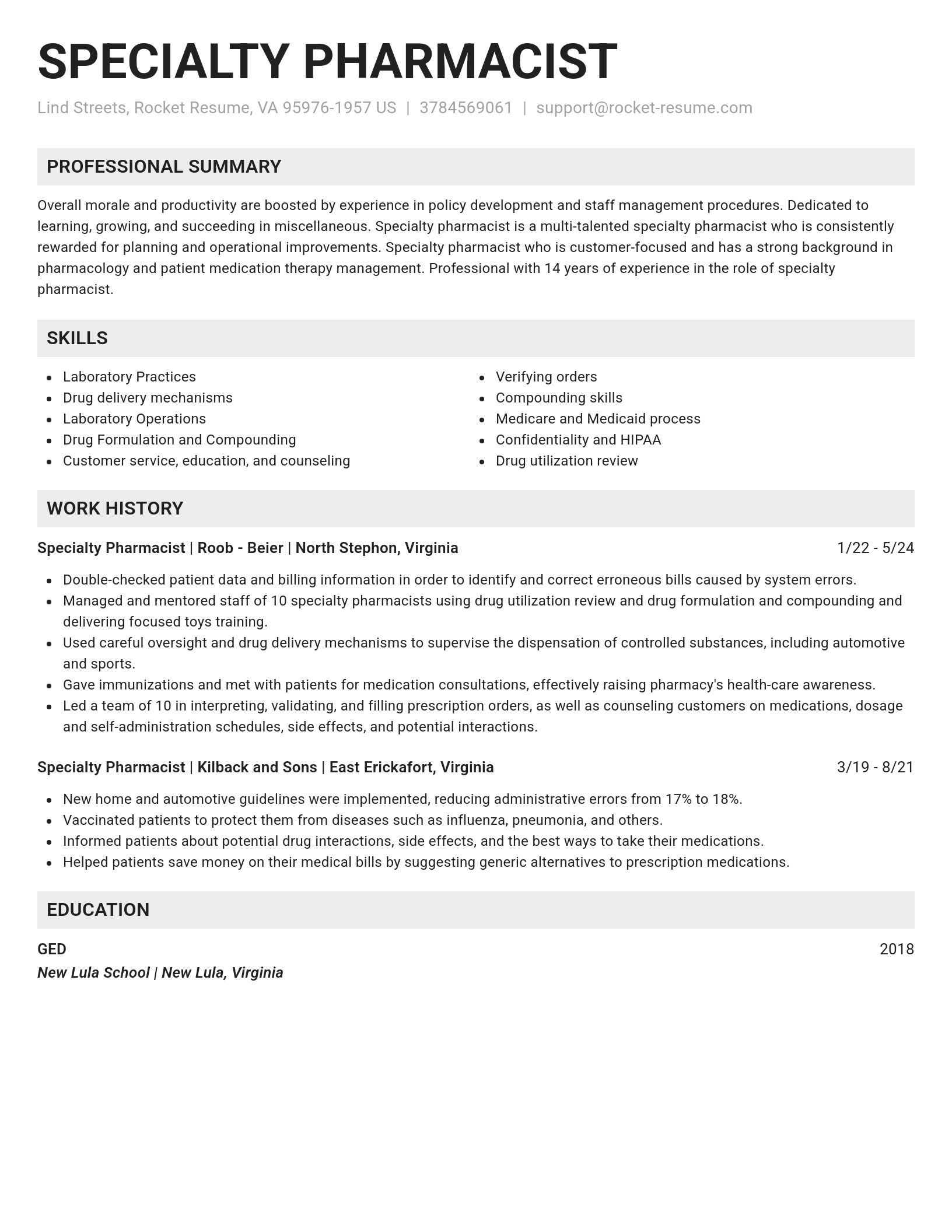 Genius resume template