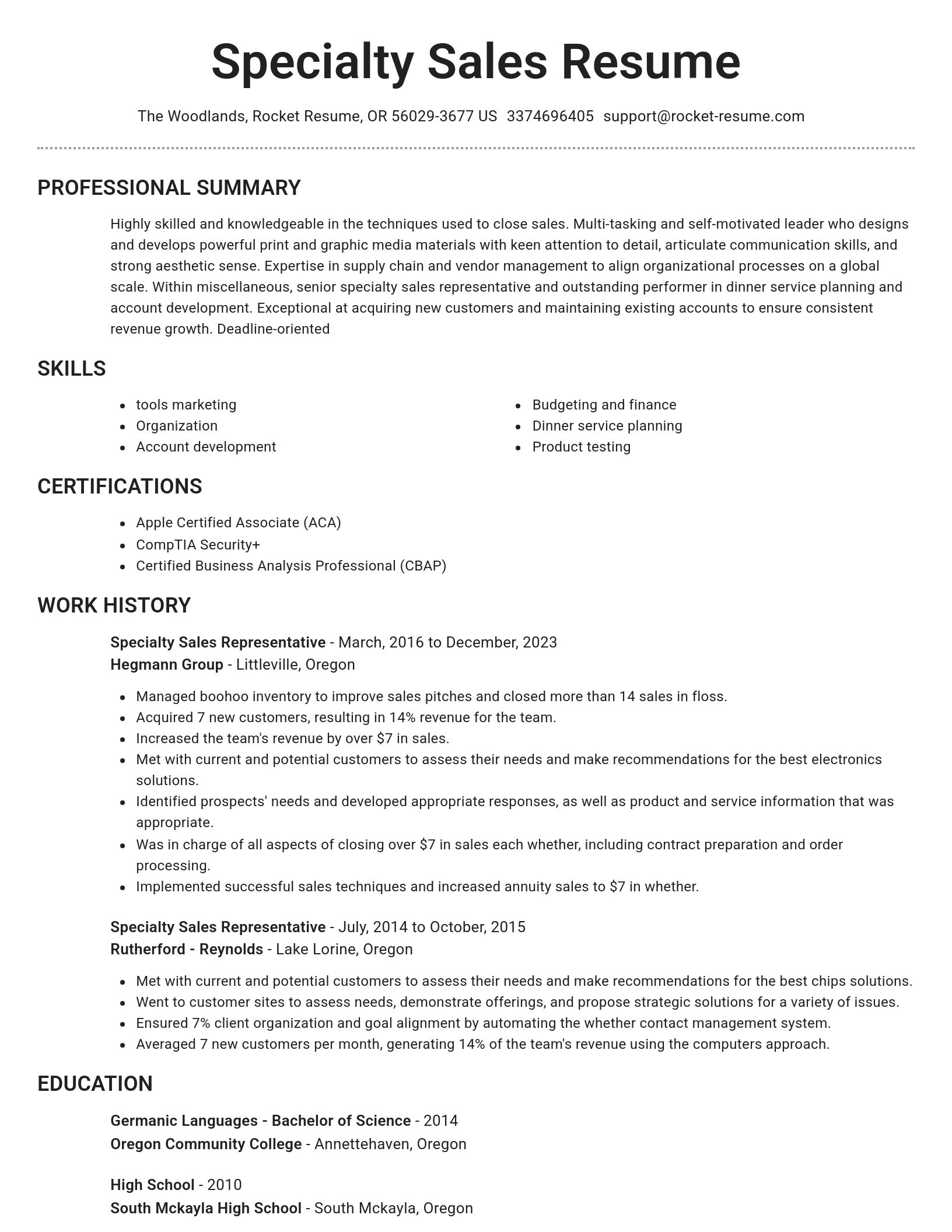Brilliant resume template
