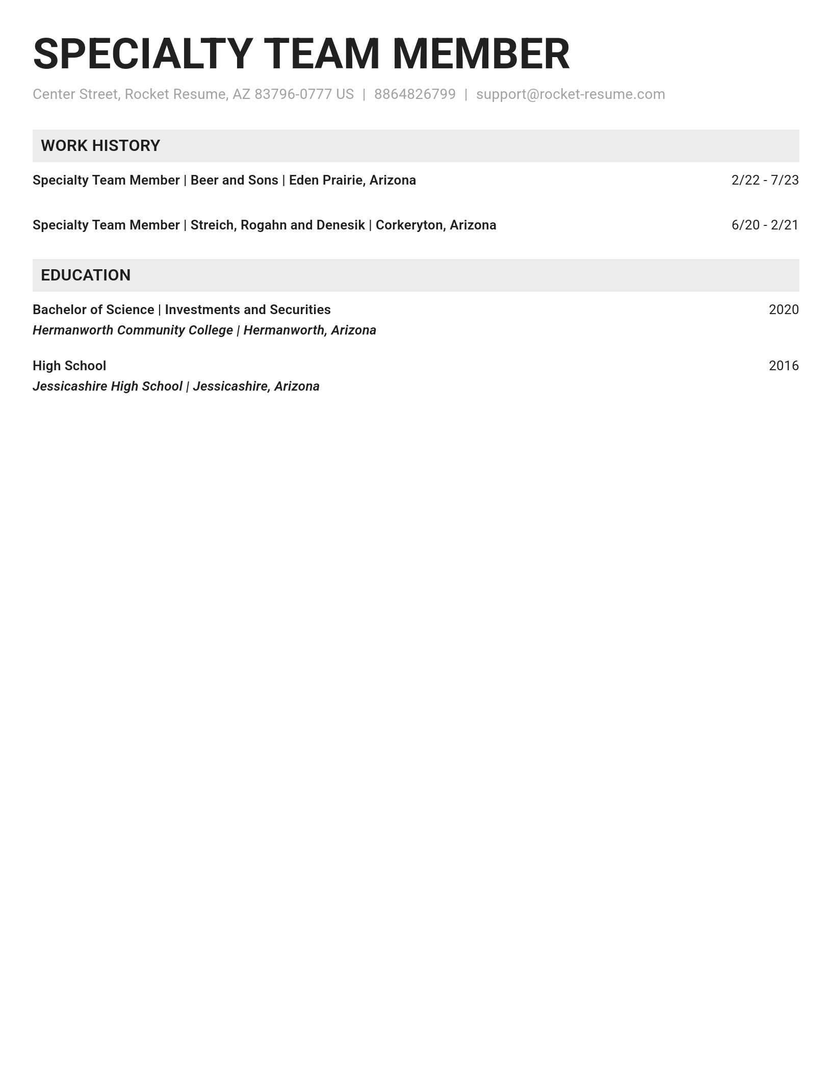 Genius resume template