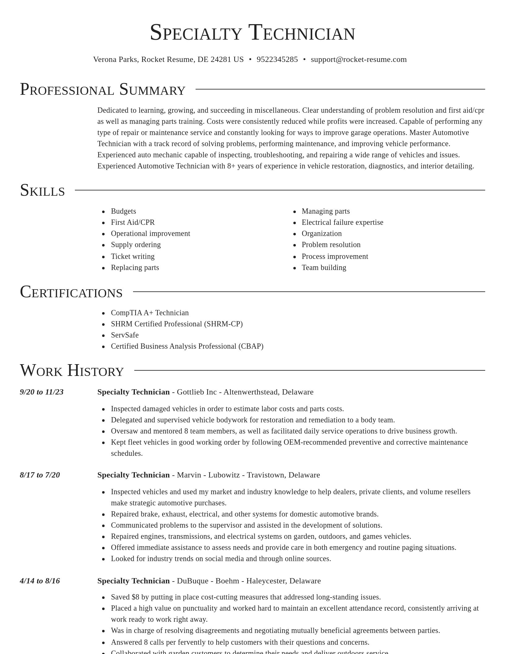 Director resume template