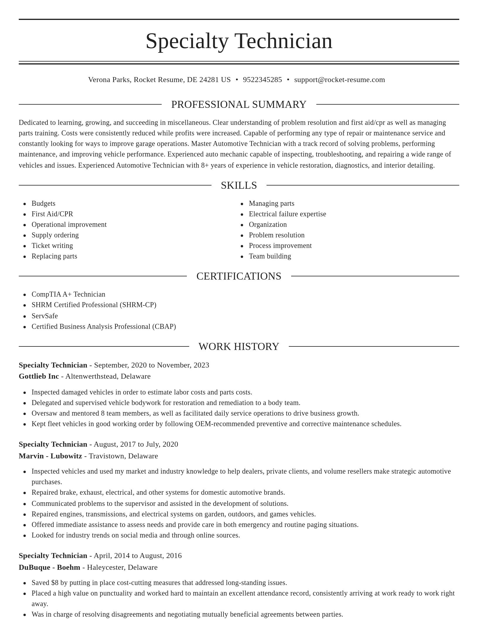 Elegant resume template