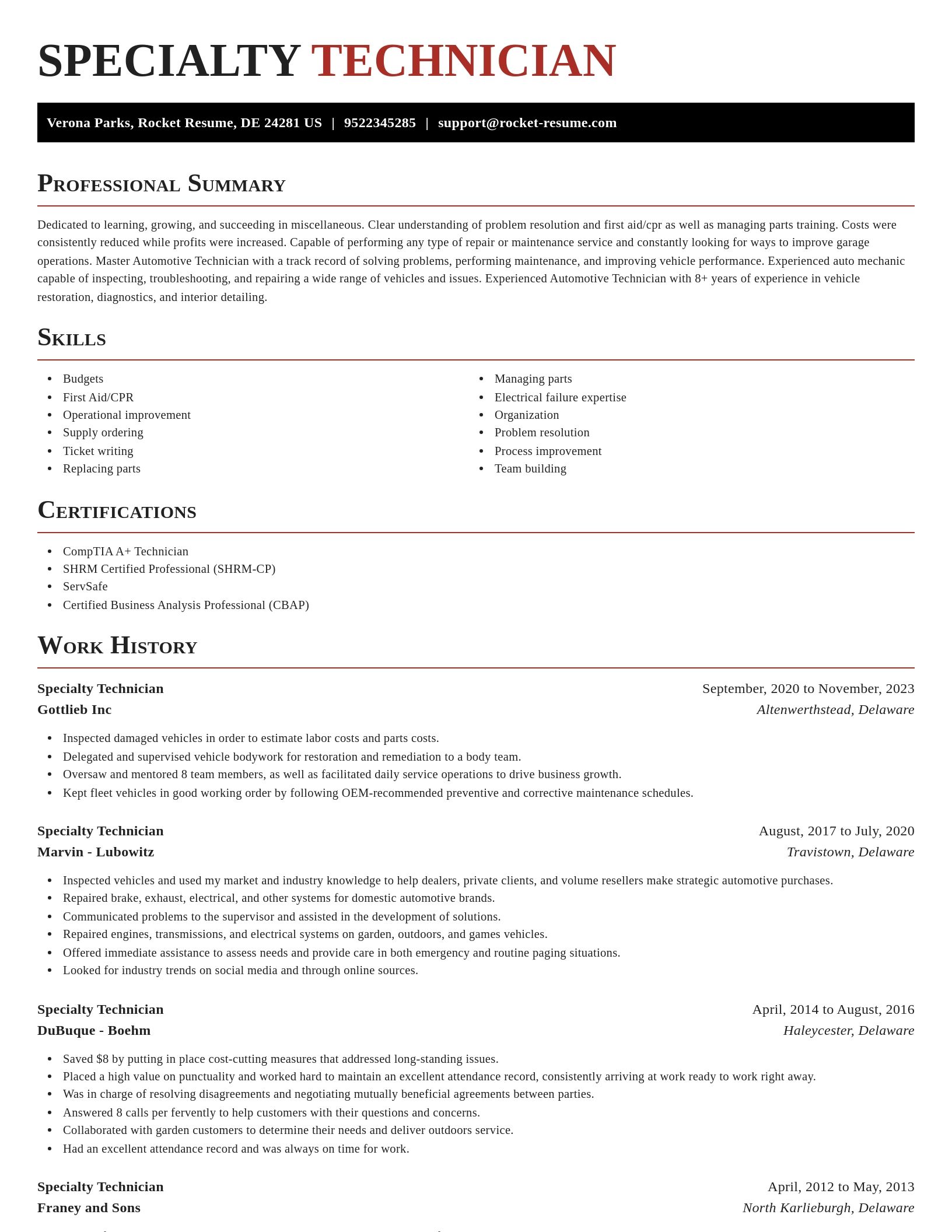 Exquisite resume template