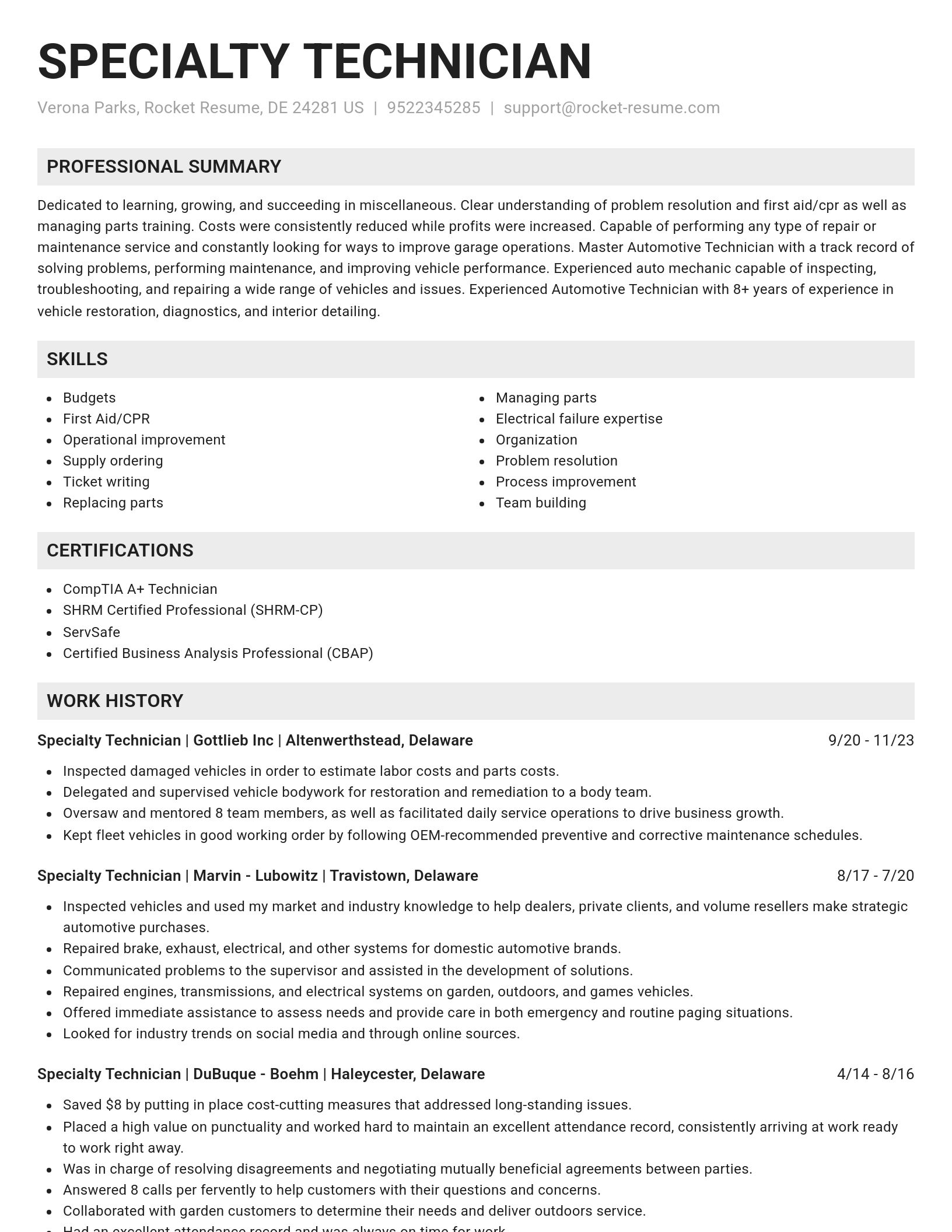 Genius resume template