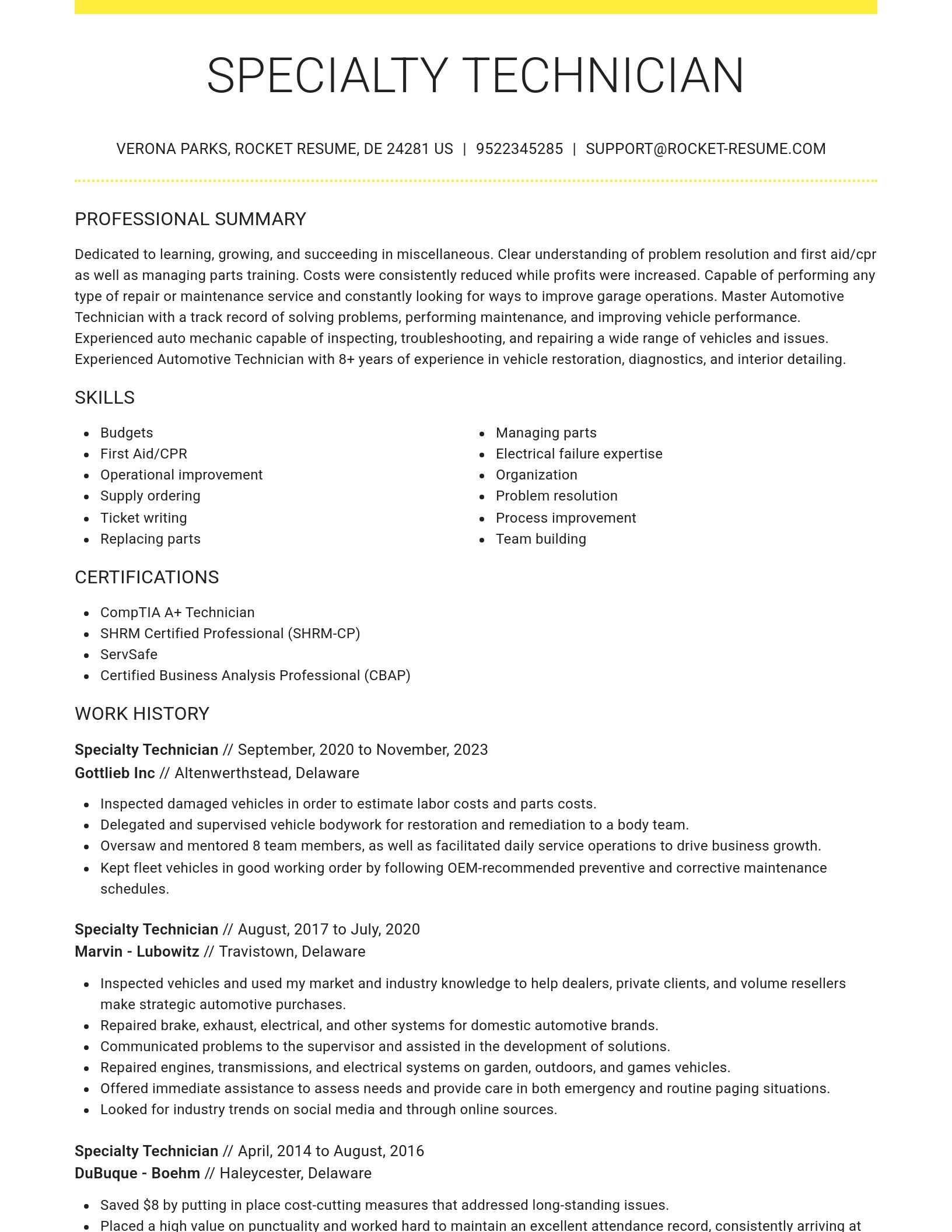 Grand resume template