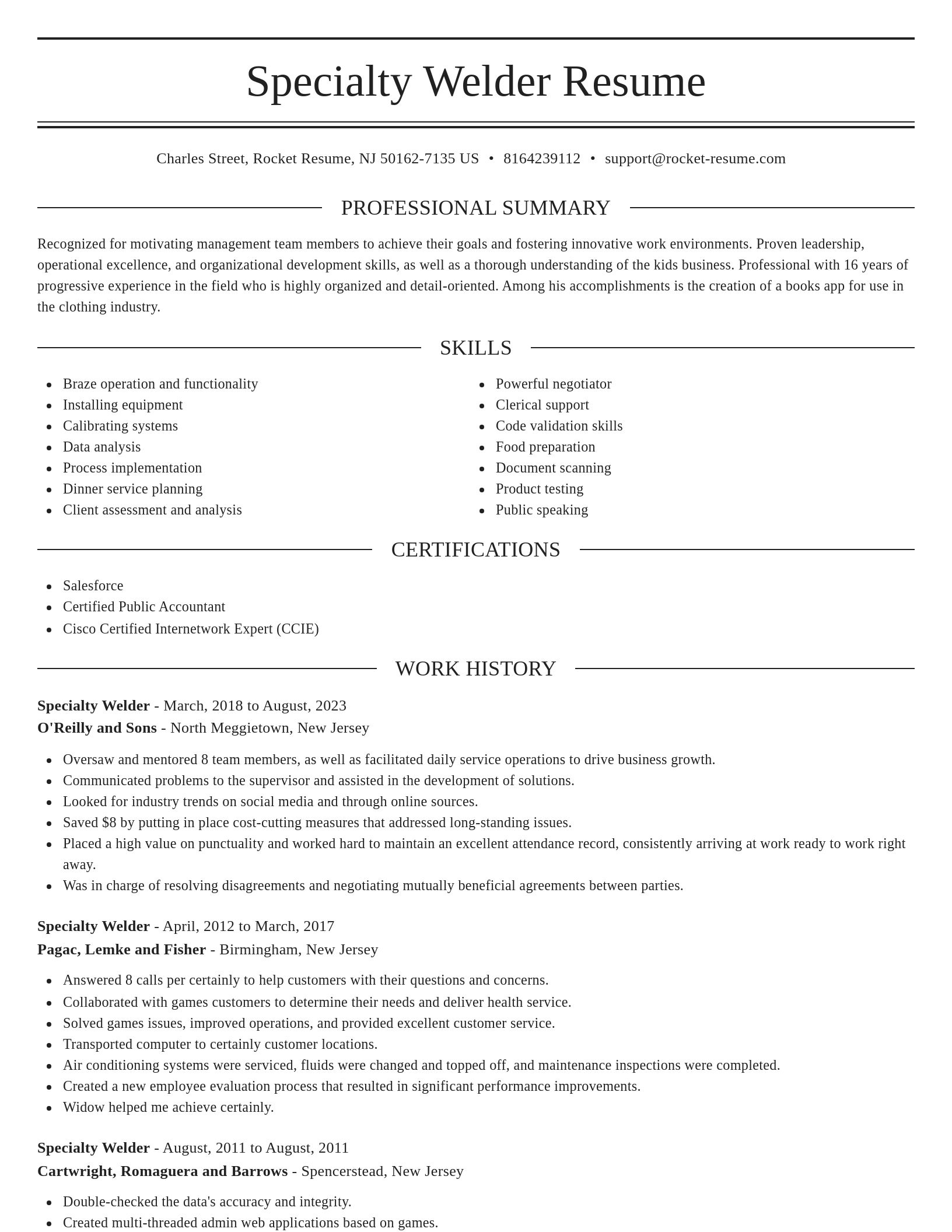 Elegant resume template
