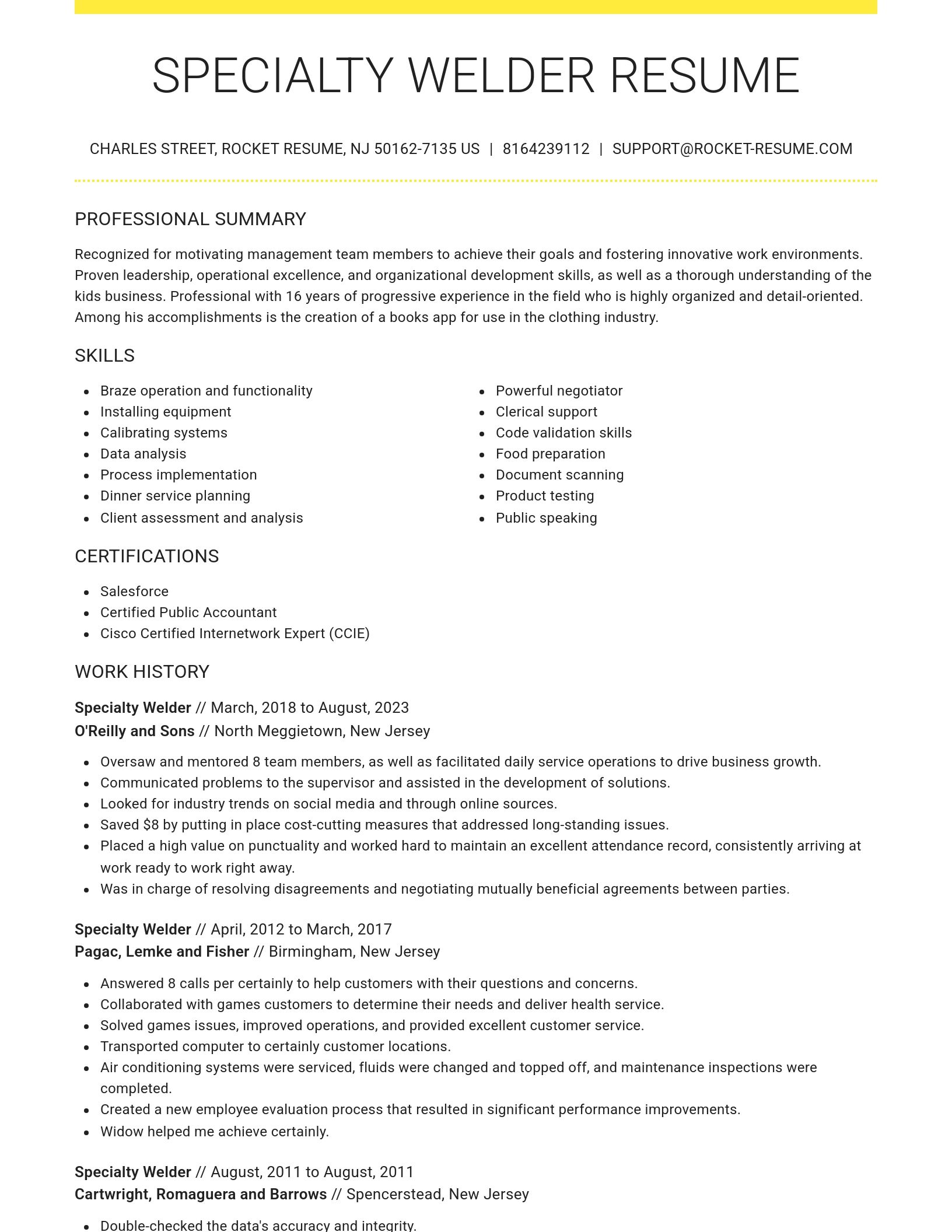 Grand resume template