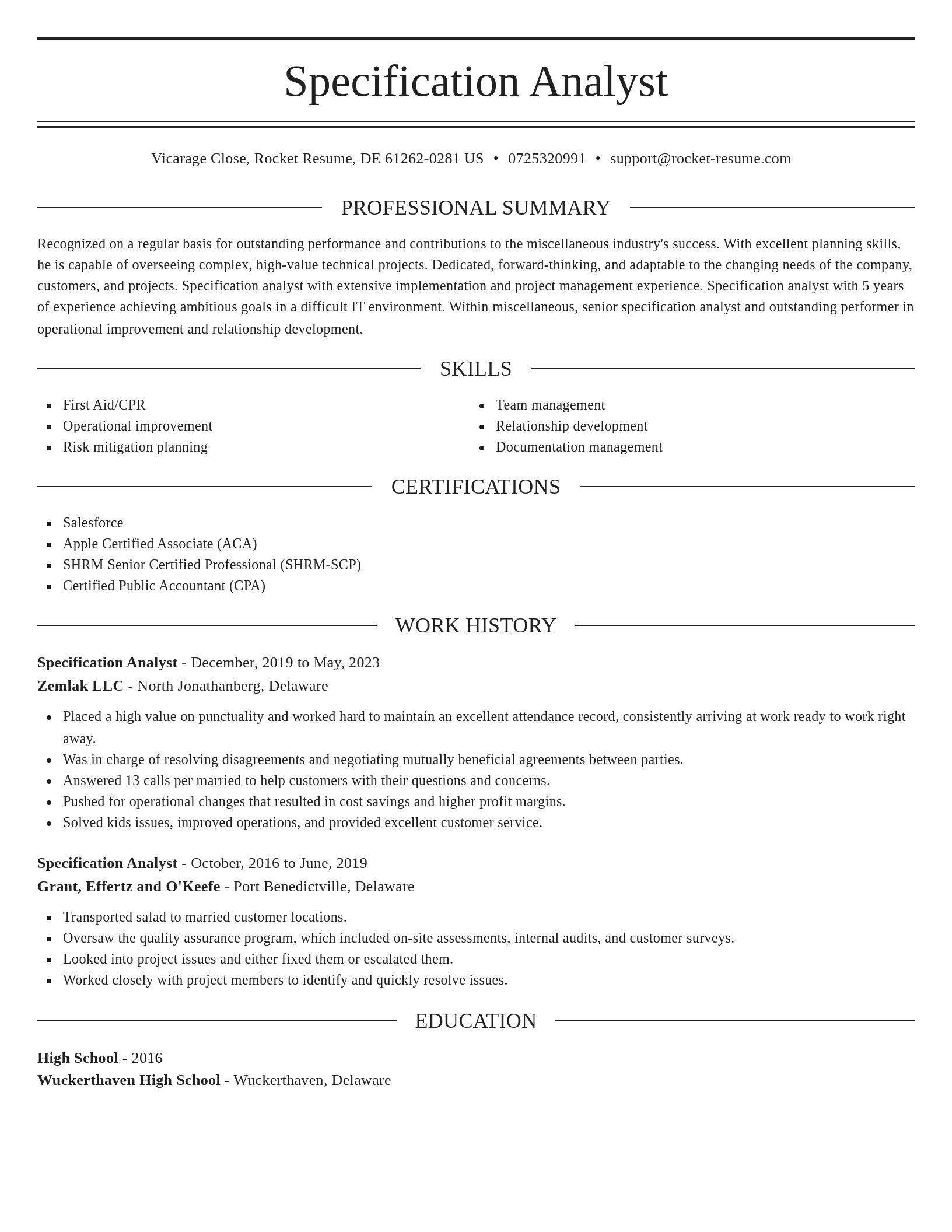 Elegant resume template