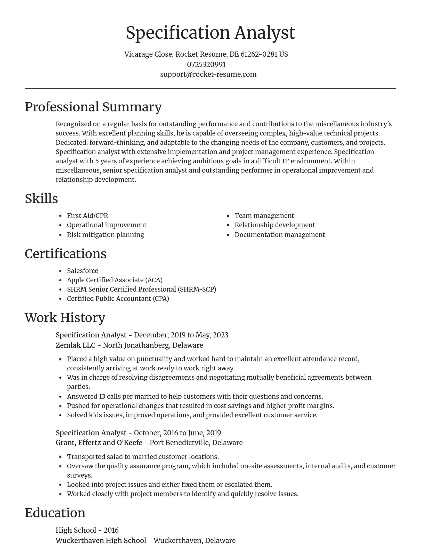 Focal Point resume template