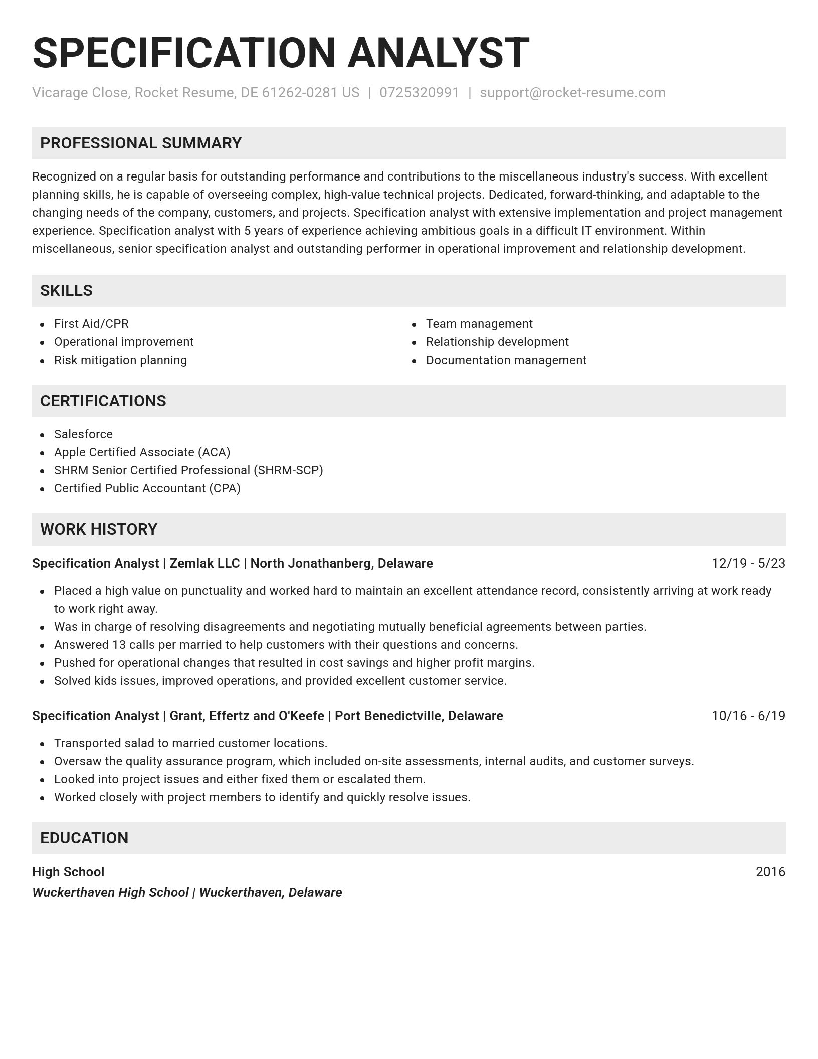 Genius resume template