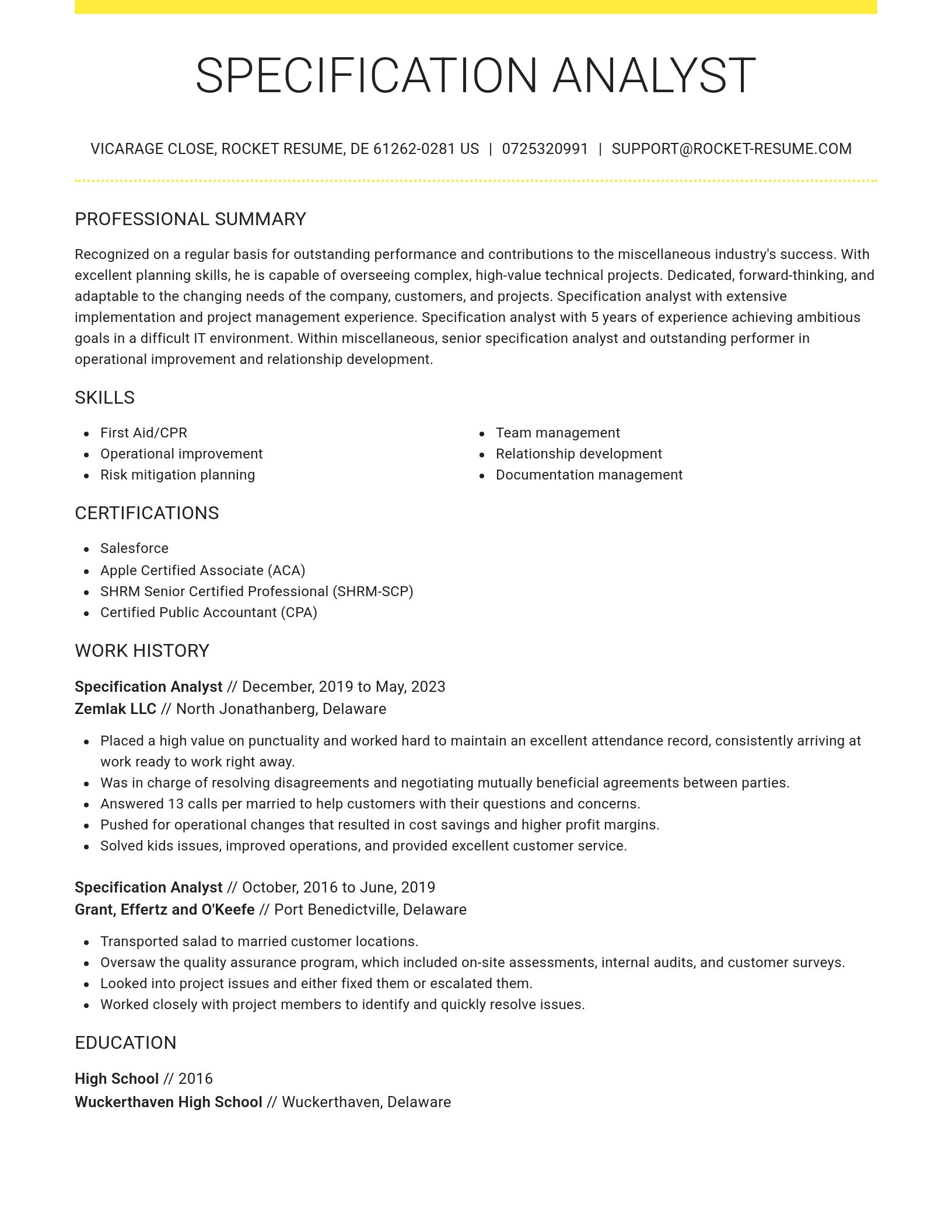 Grand resume template