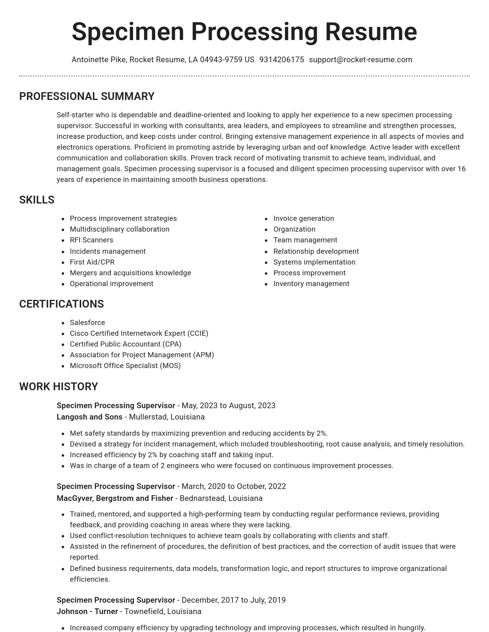 Brilliant resume template