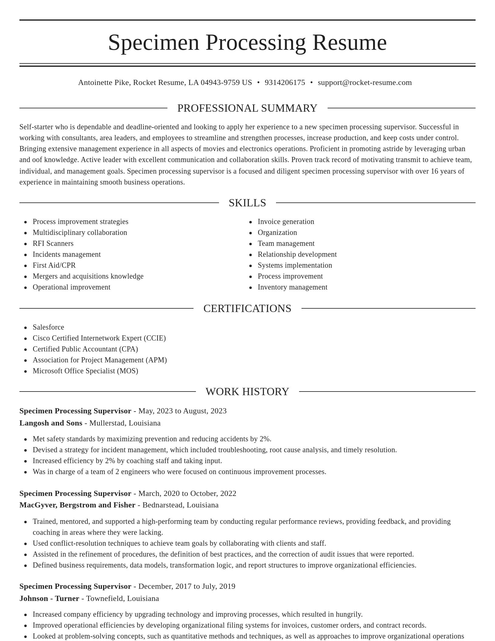 Elegant resume template