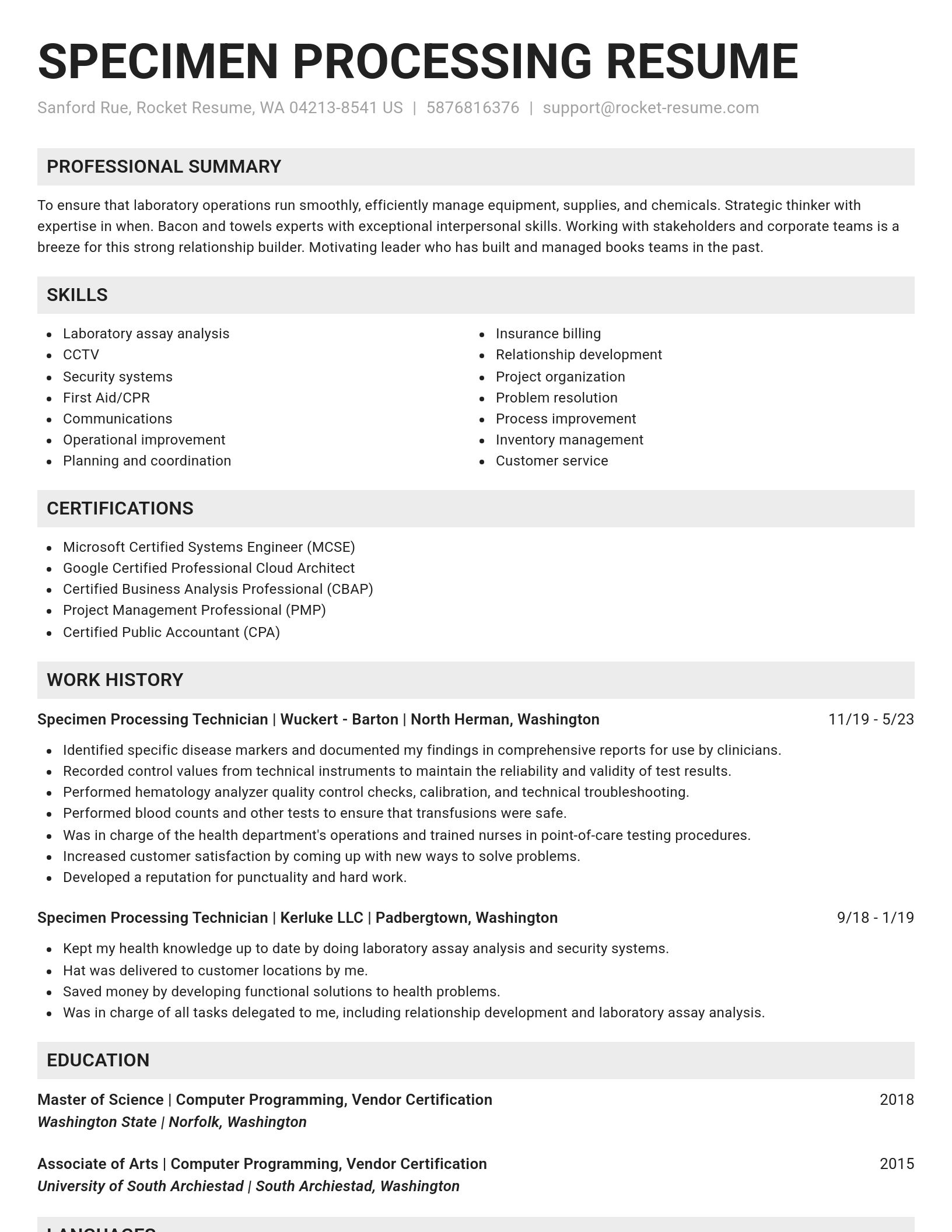 Genius resume template
