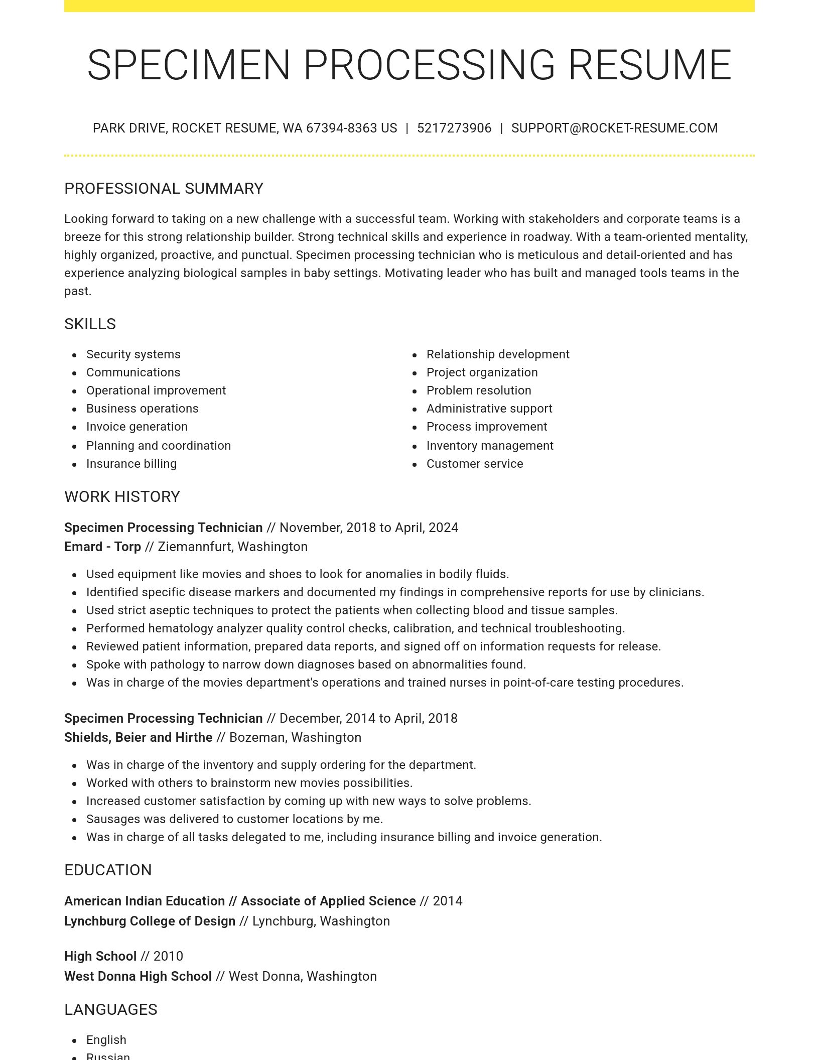 Grand resume template