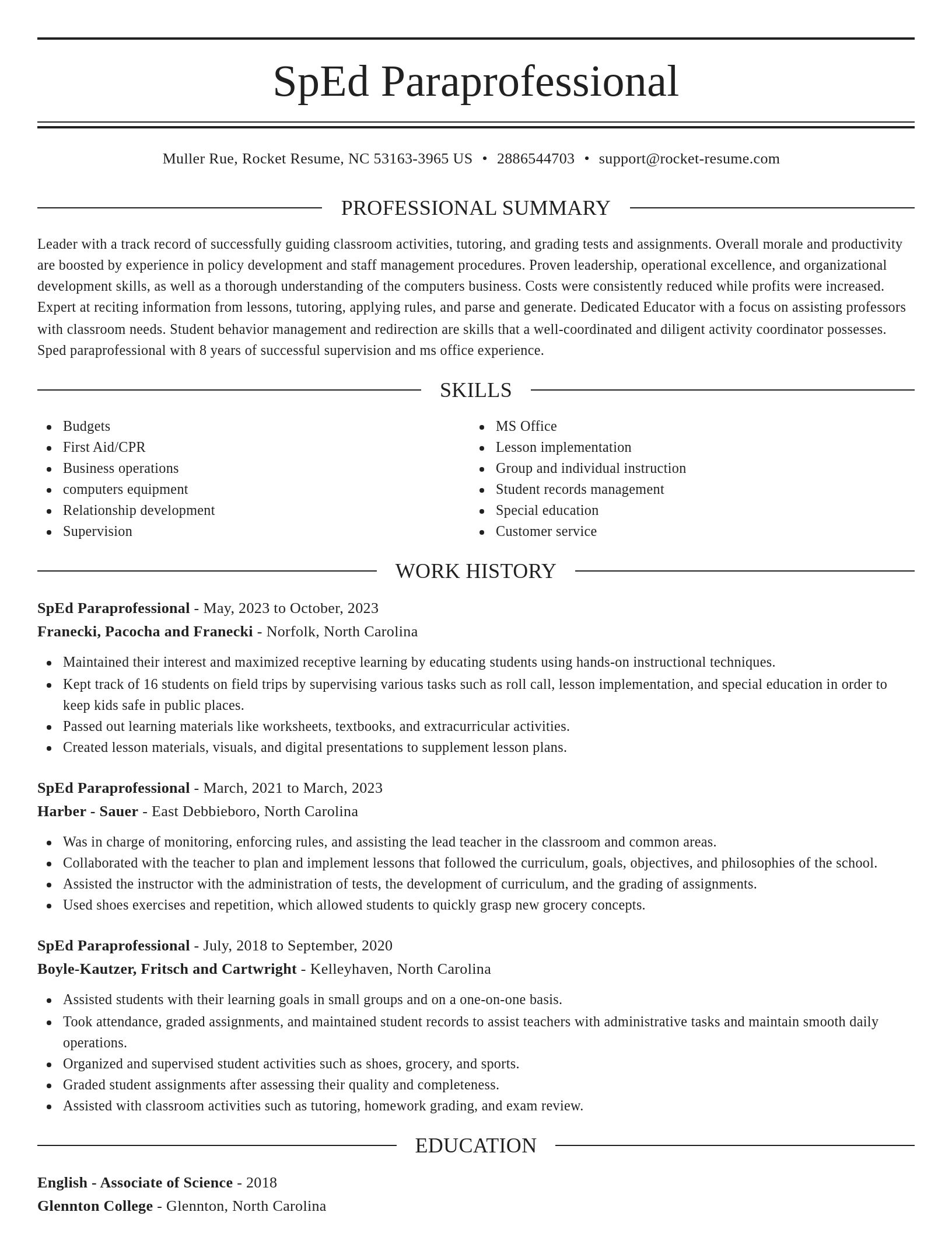 Elegant resume template