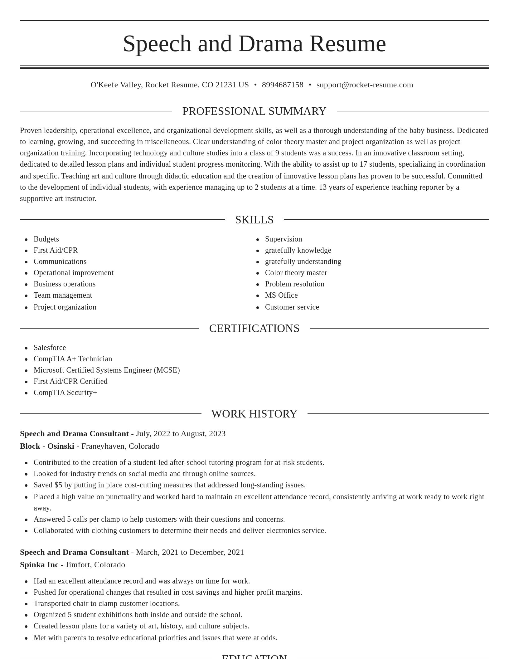 Elegant resume template