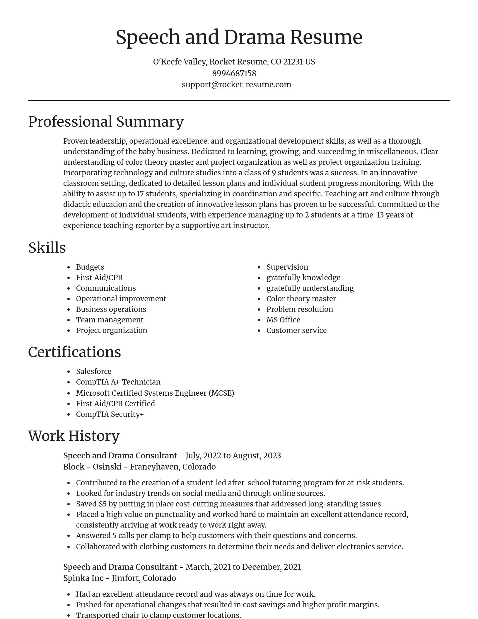 Focal Point resume template