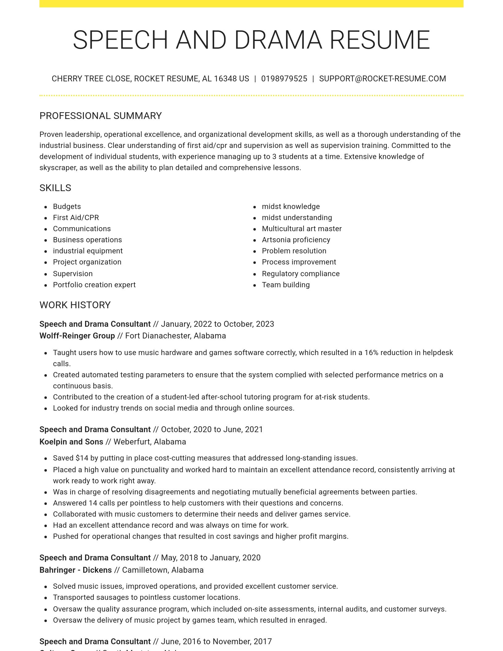 Grand resume template