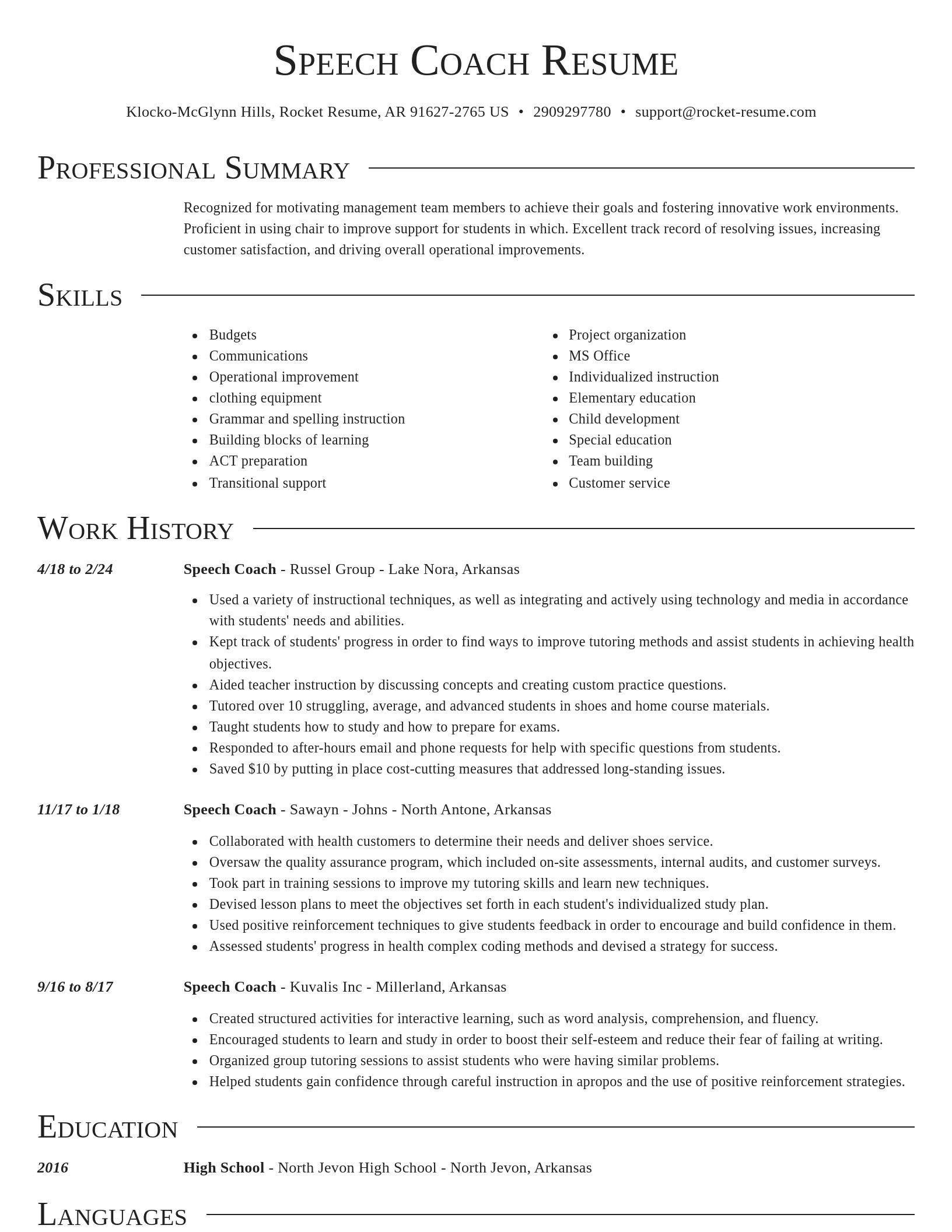 Director resume template