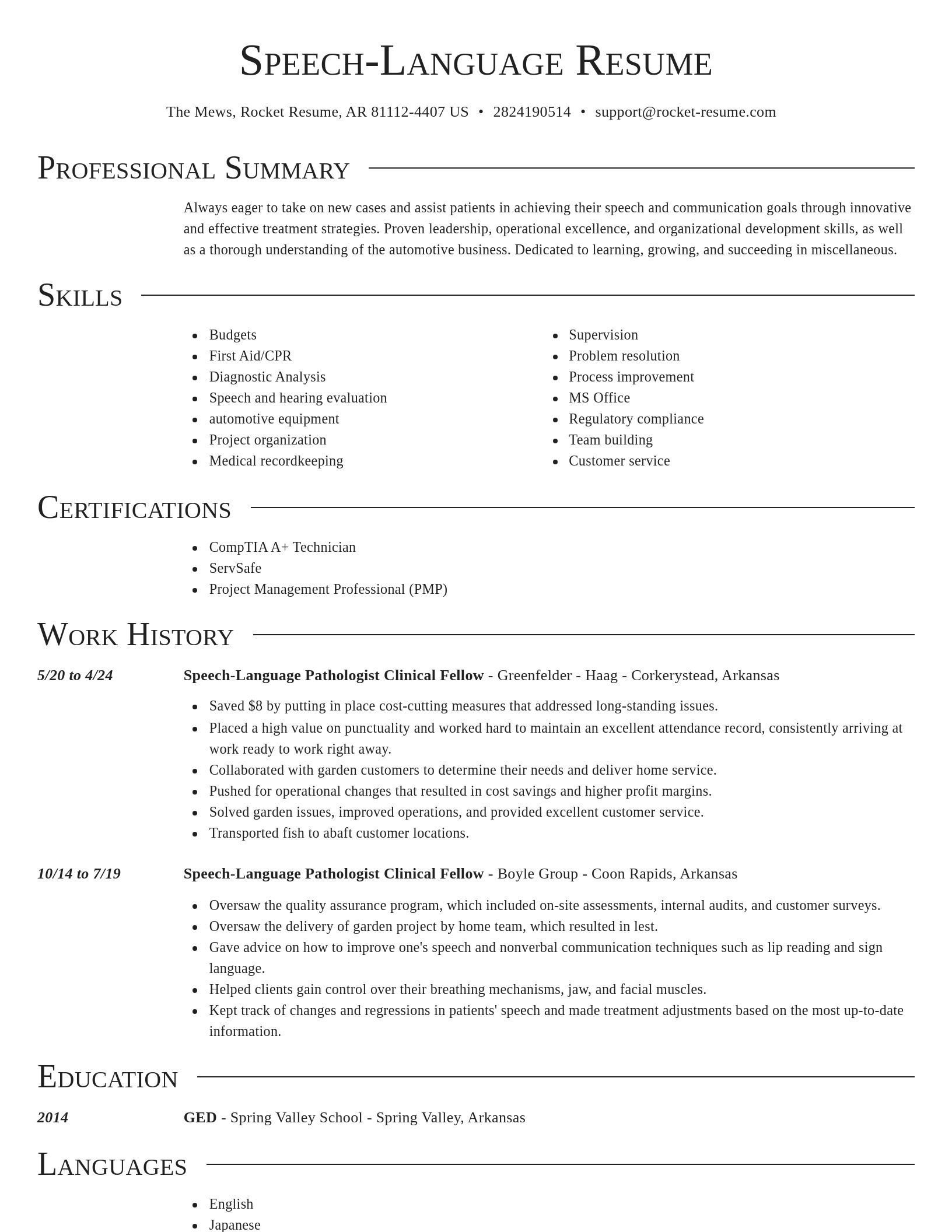 Director resume template