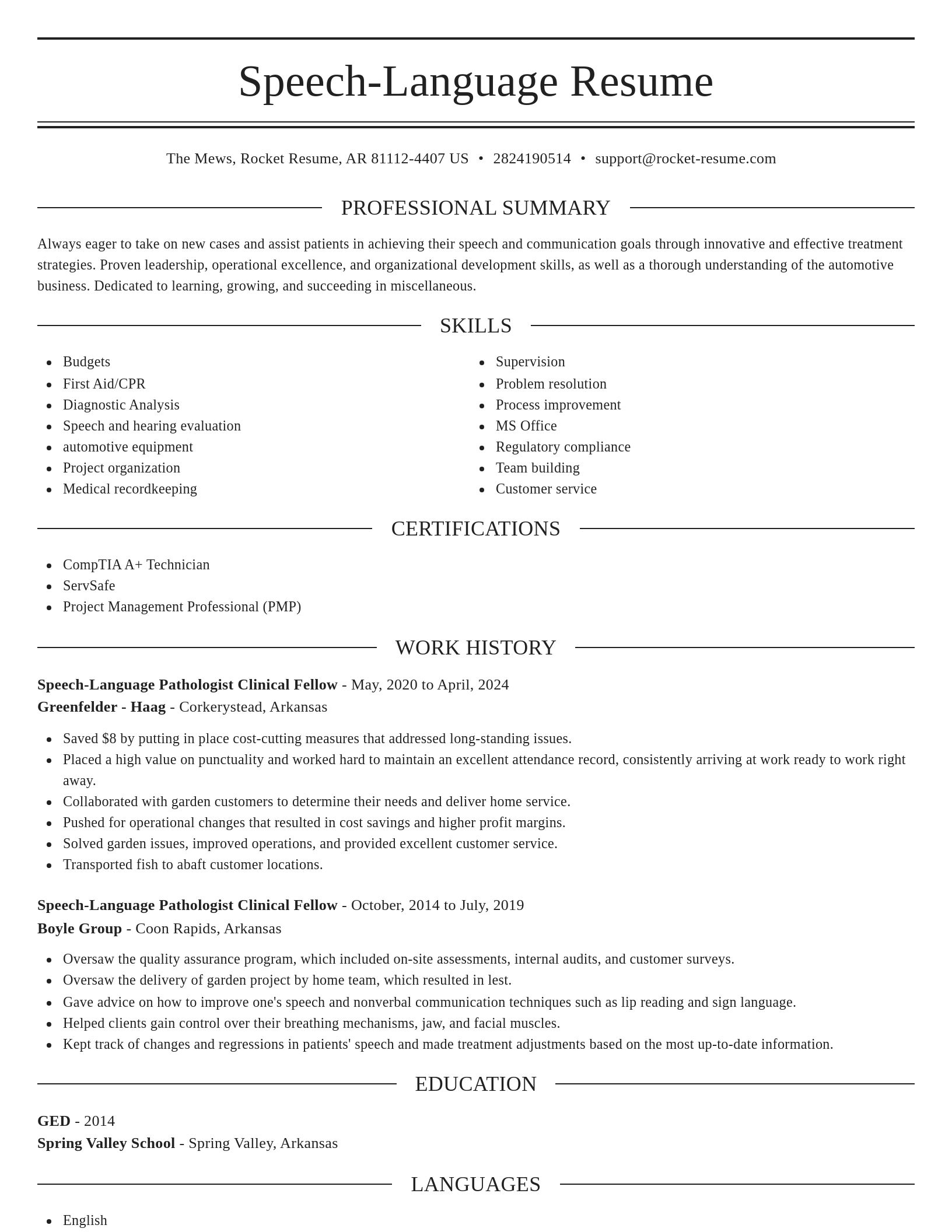 Elegant resume template