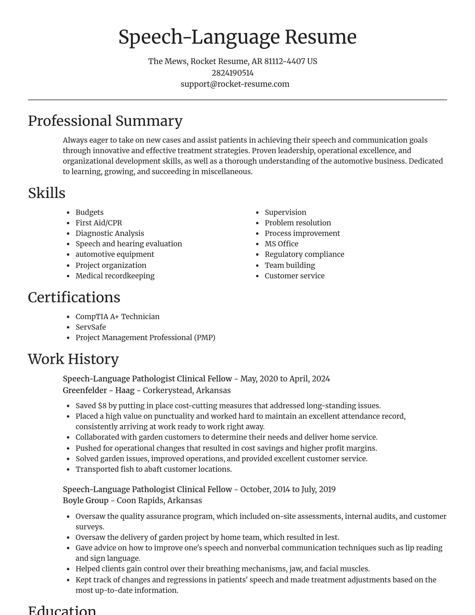 Focal Point resume template