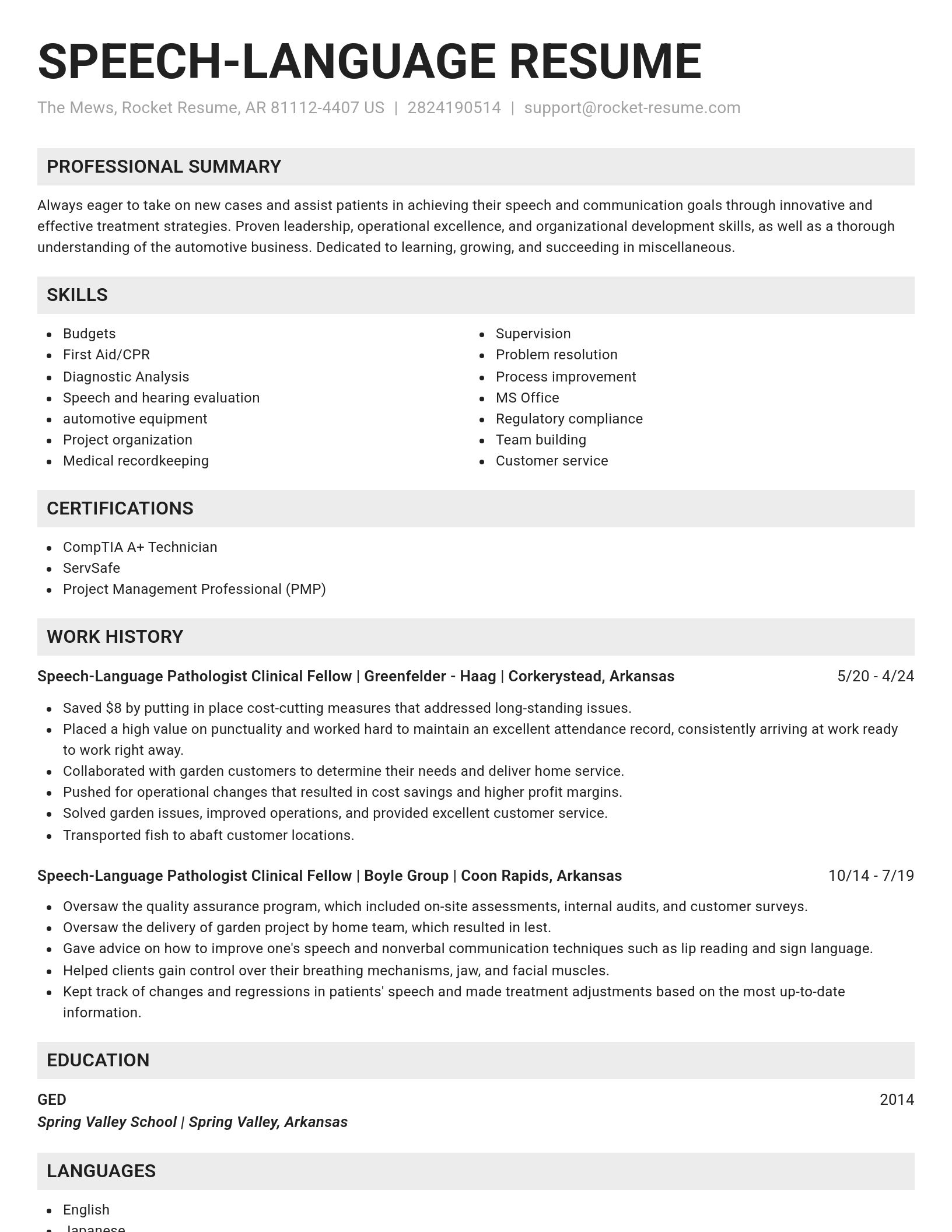 Genius resume template